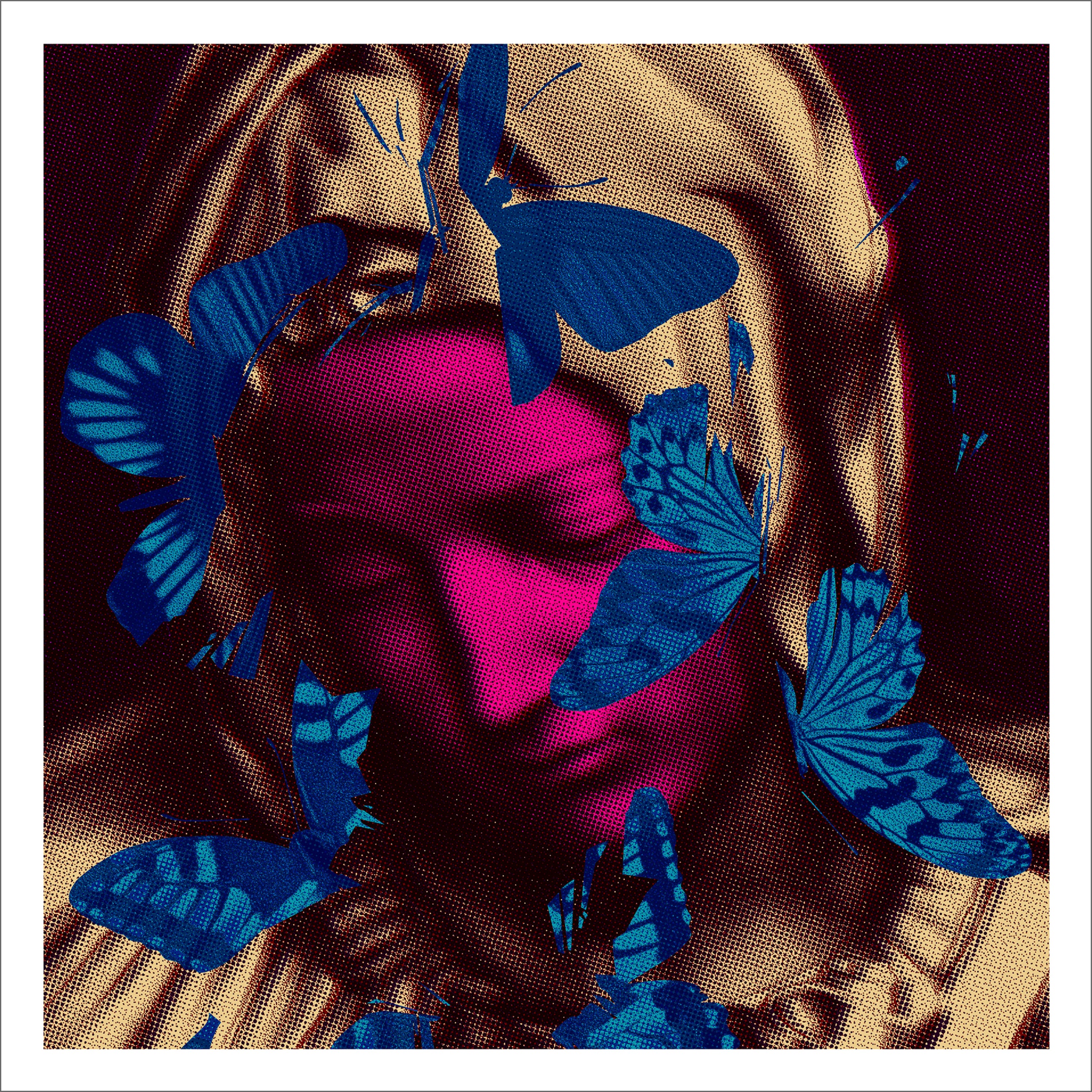 Contemporary 'PIETÀ PINK FACE' - Giclée Print Iain Cadby