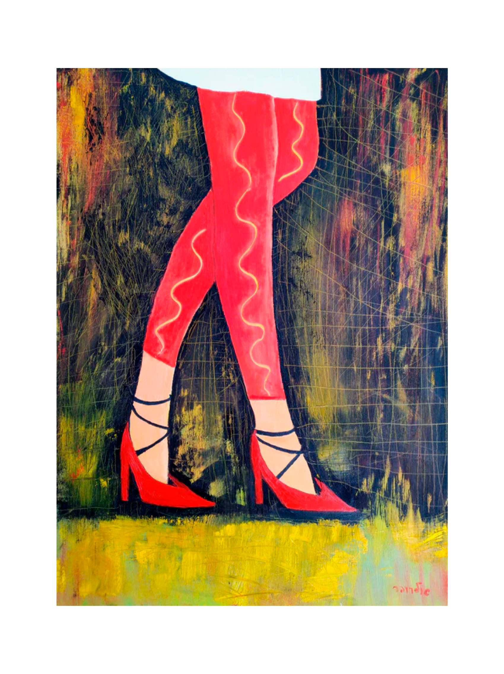 'RED SHOES' - Oil Painting