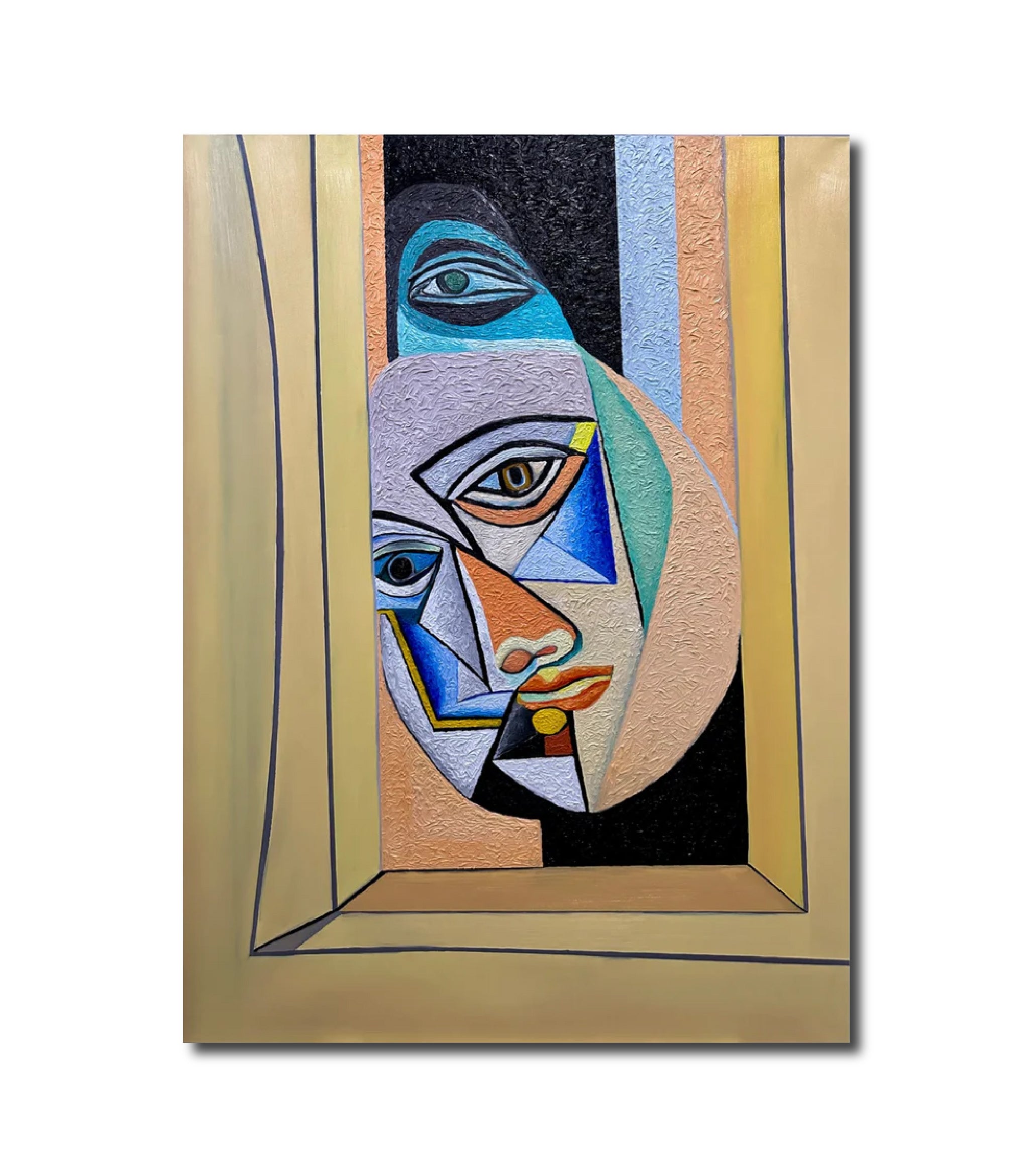 Cubism 'REFLECTIONS OF THE SOUL' - Oil Painting Politics