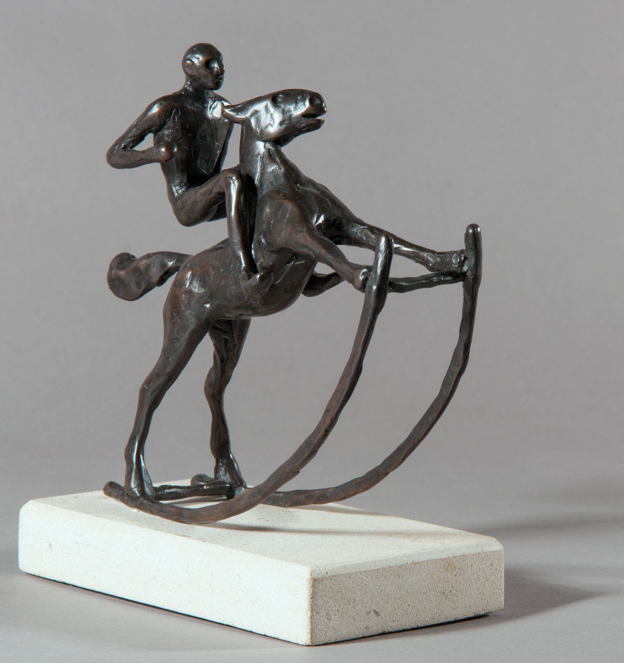 Bronze Sculpture 'ROCKING HORSE RIDER I' Holly Bennett