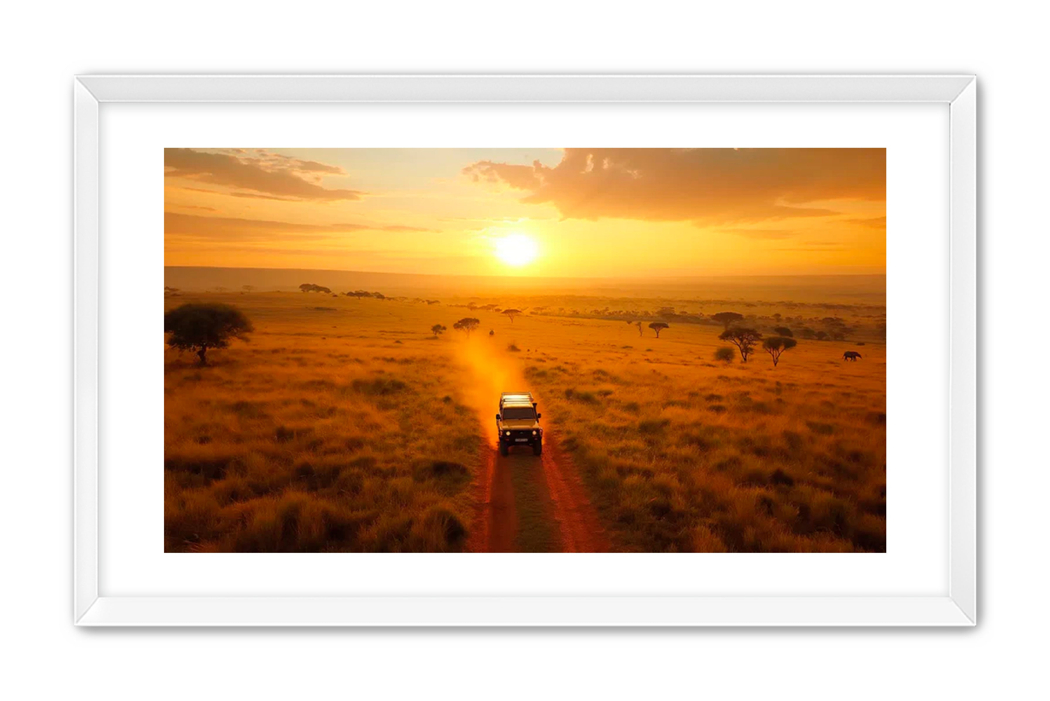 Horizontal photography 'SAVANNA SUNSET' Apricus Art Collection