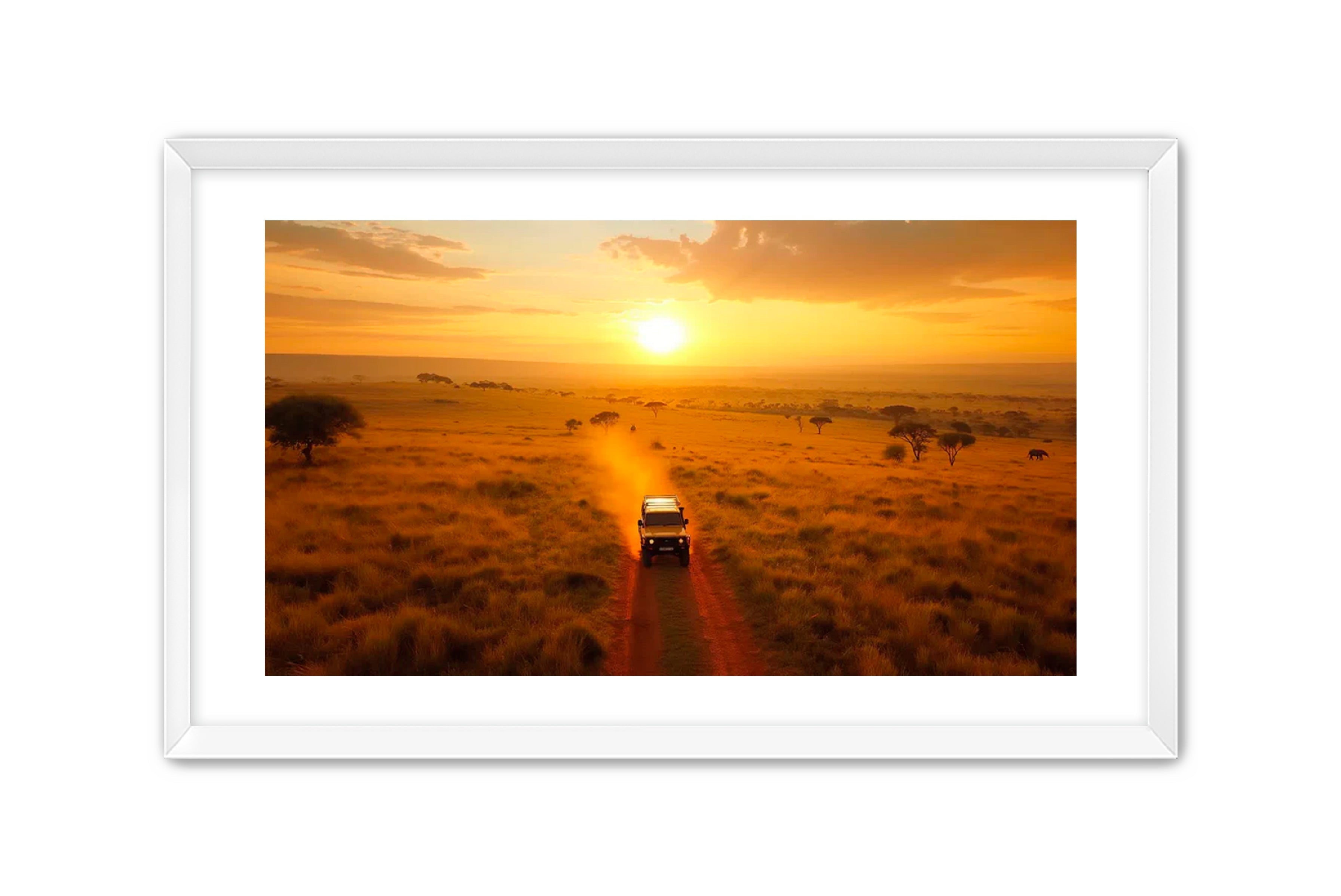 Horizontal photography 'SAVANNA SUNSET' Apricus Art Collection