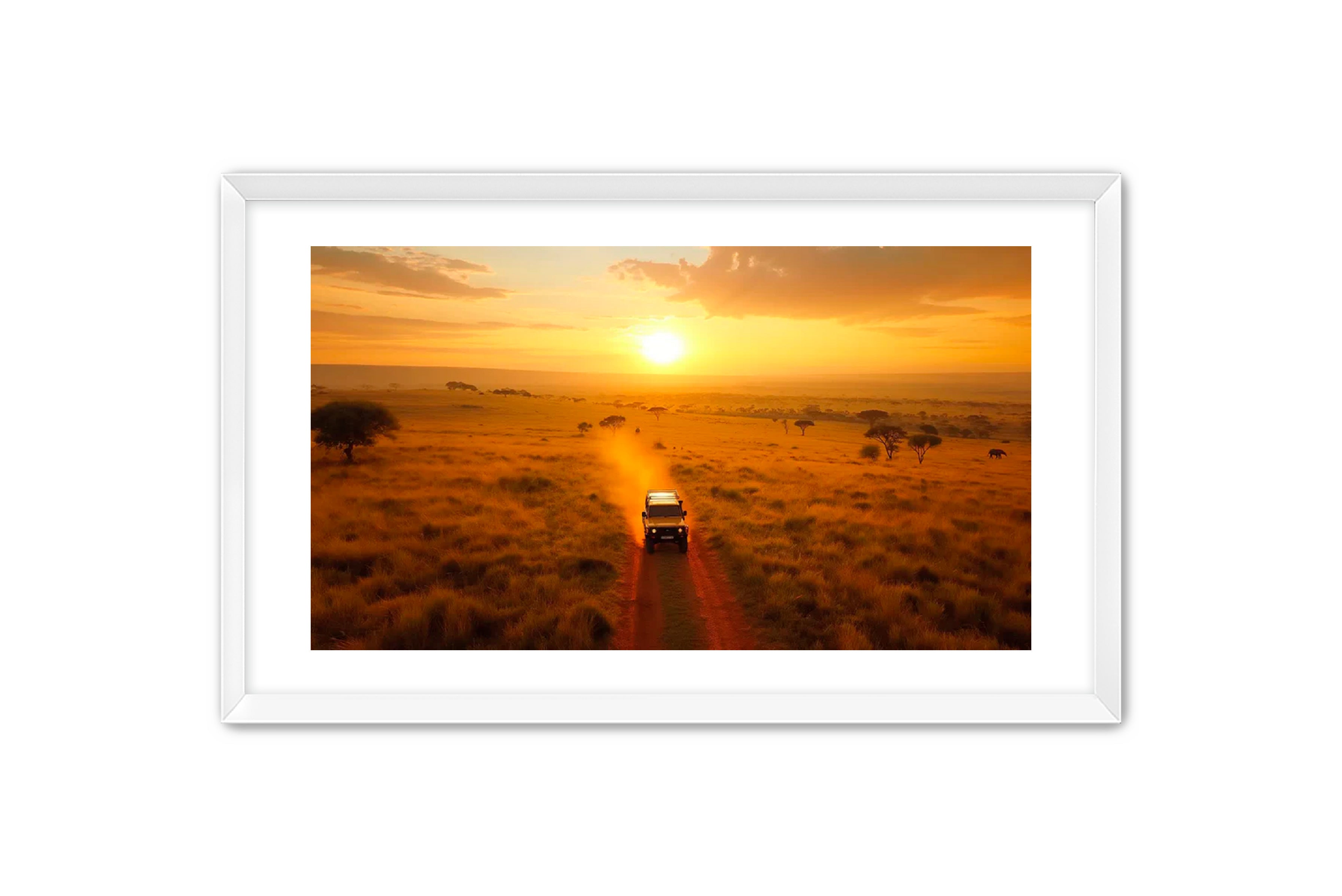 Horizontal photography 'SAVANNA SUNSET' Apricus Art Collection