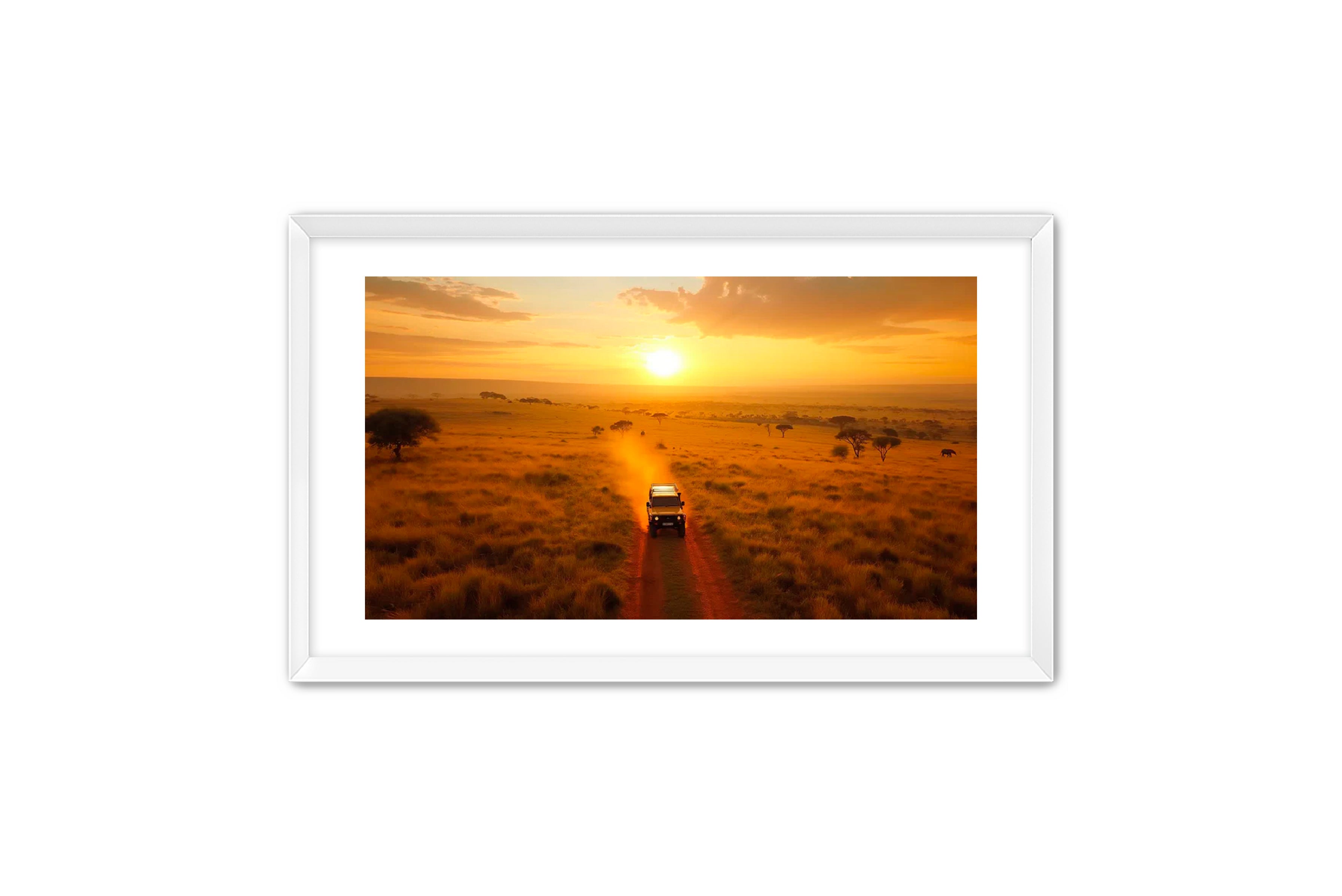 Horizontal photography 'SAVANNA SUNSET' Apricus Art Collection