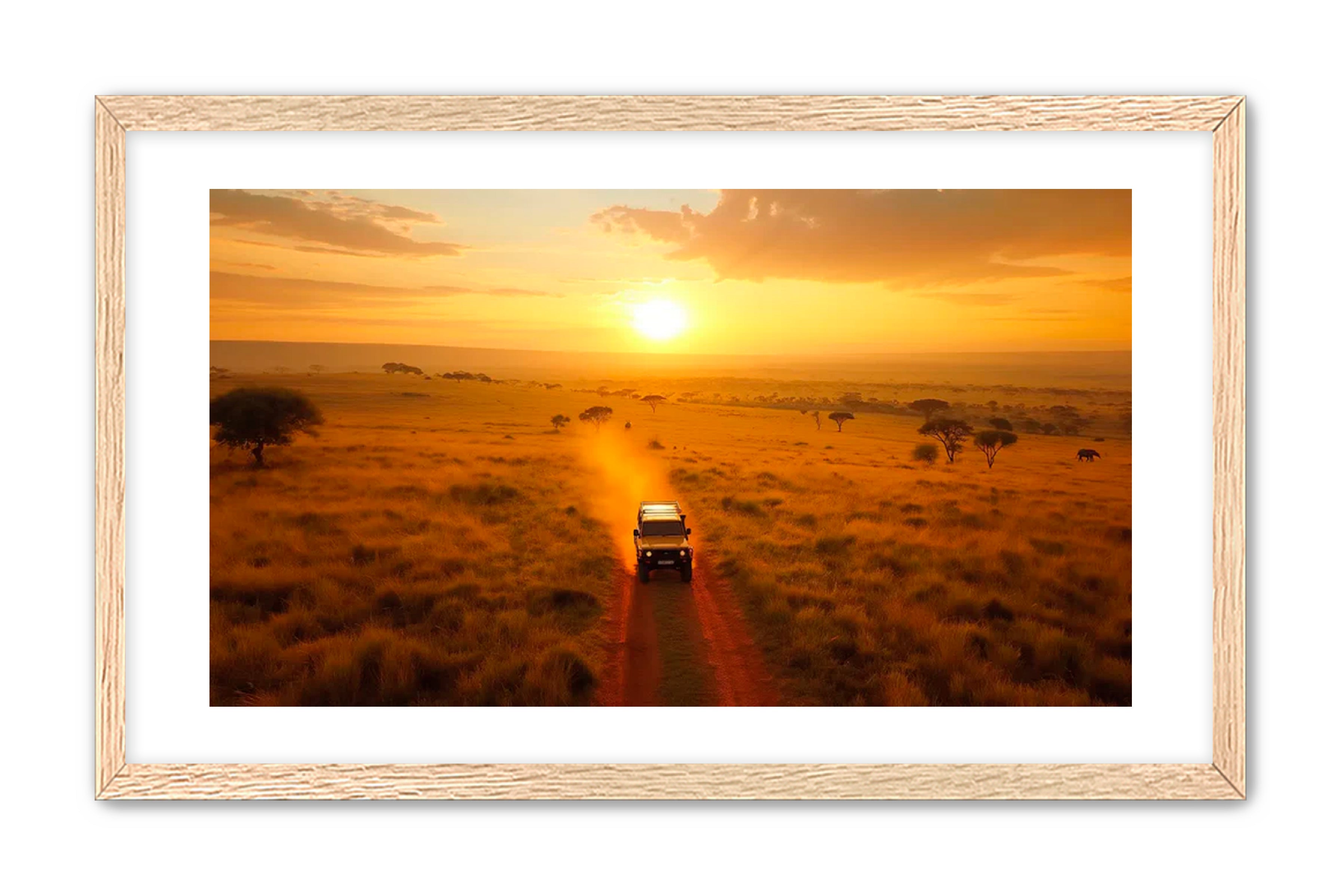 Horizontal photography 'SAVANNA SUNSET' Apricus Art Collection