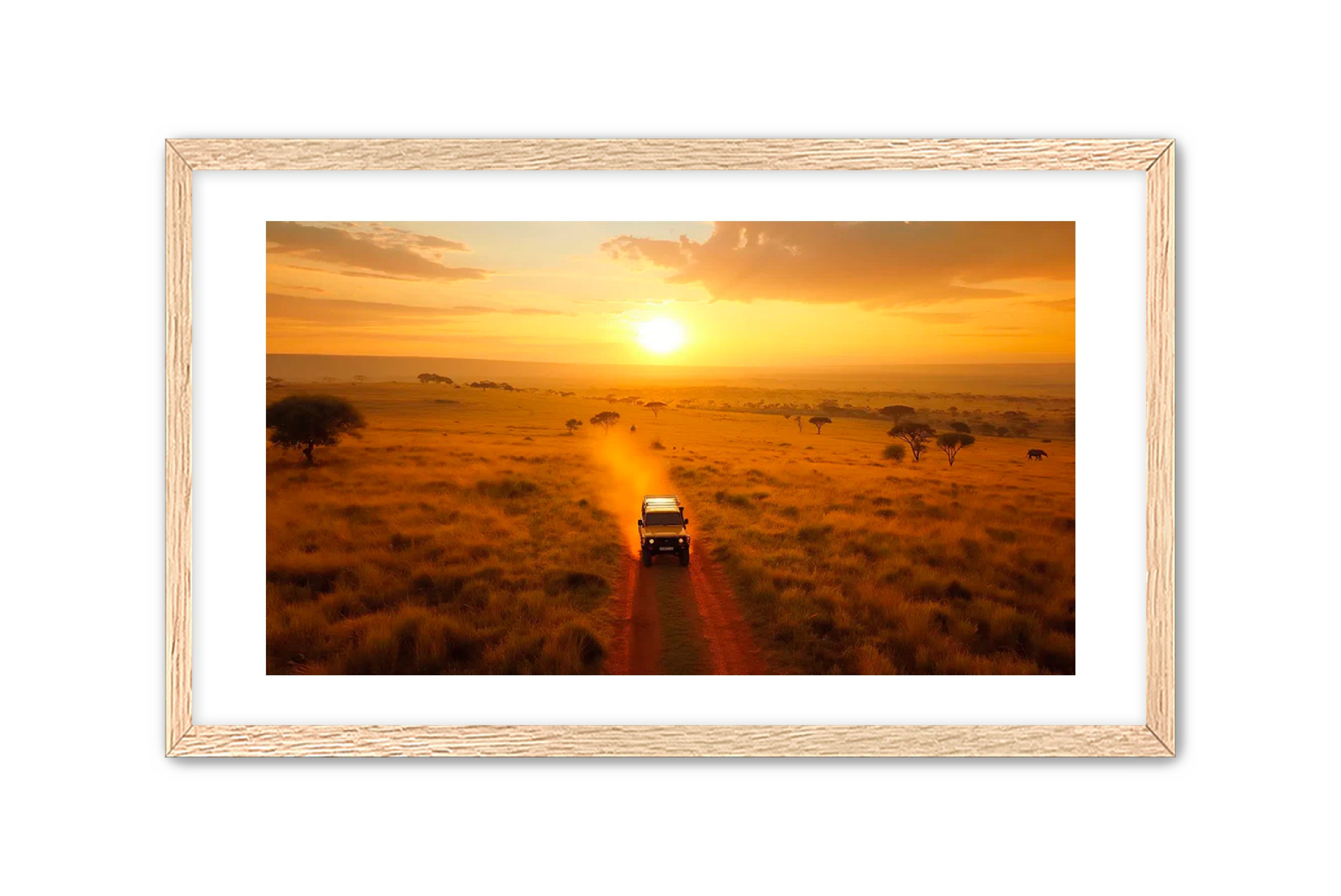 Horizontal photography 'SAVANNA SUNSET' Apricus Art Collection