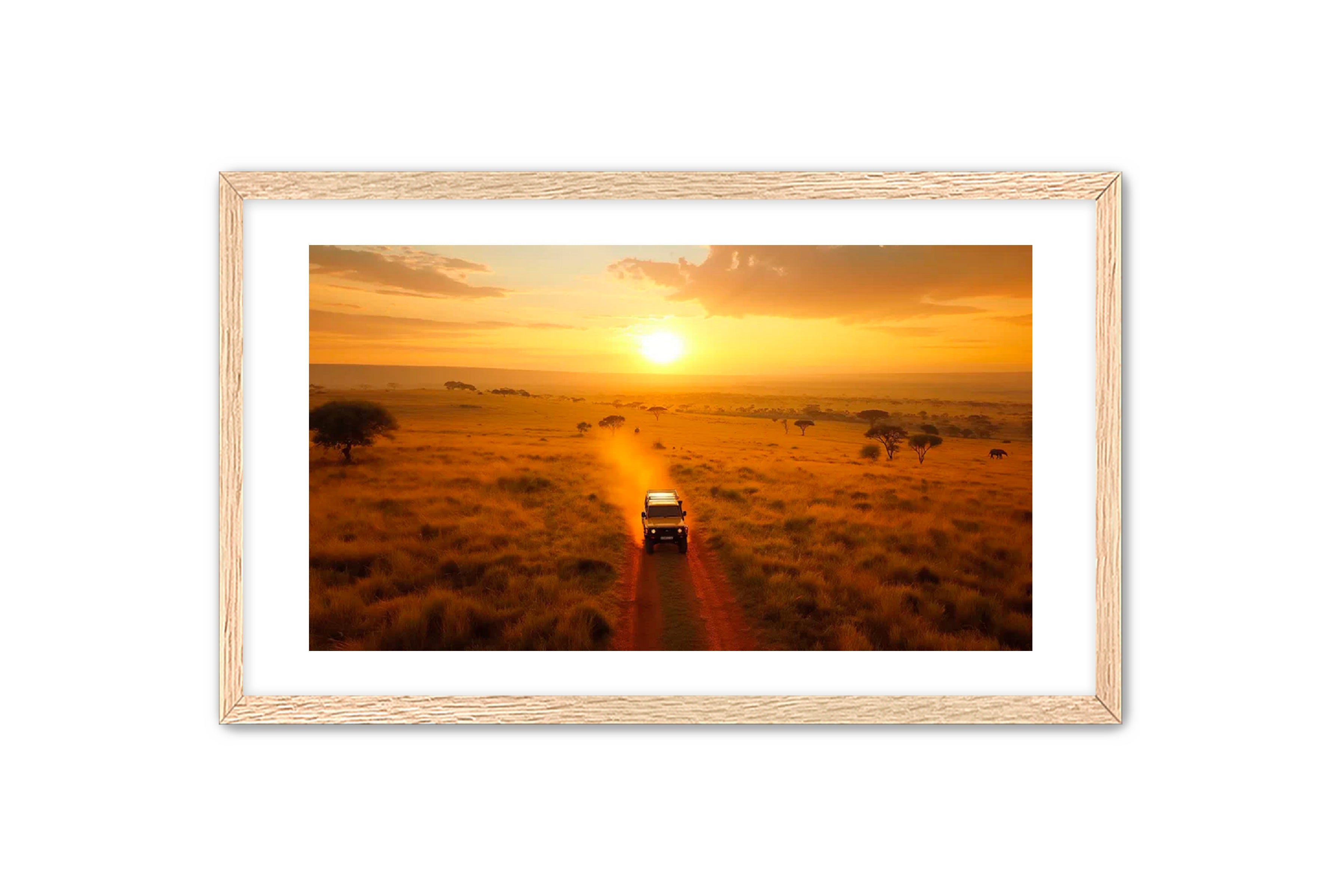 Horizontal photography 'SAVANNA SUNSET' Apricus Art Collection