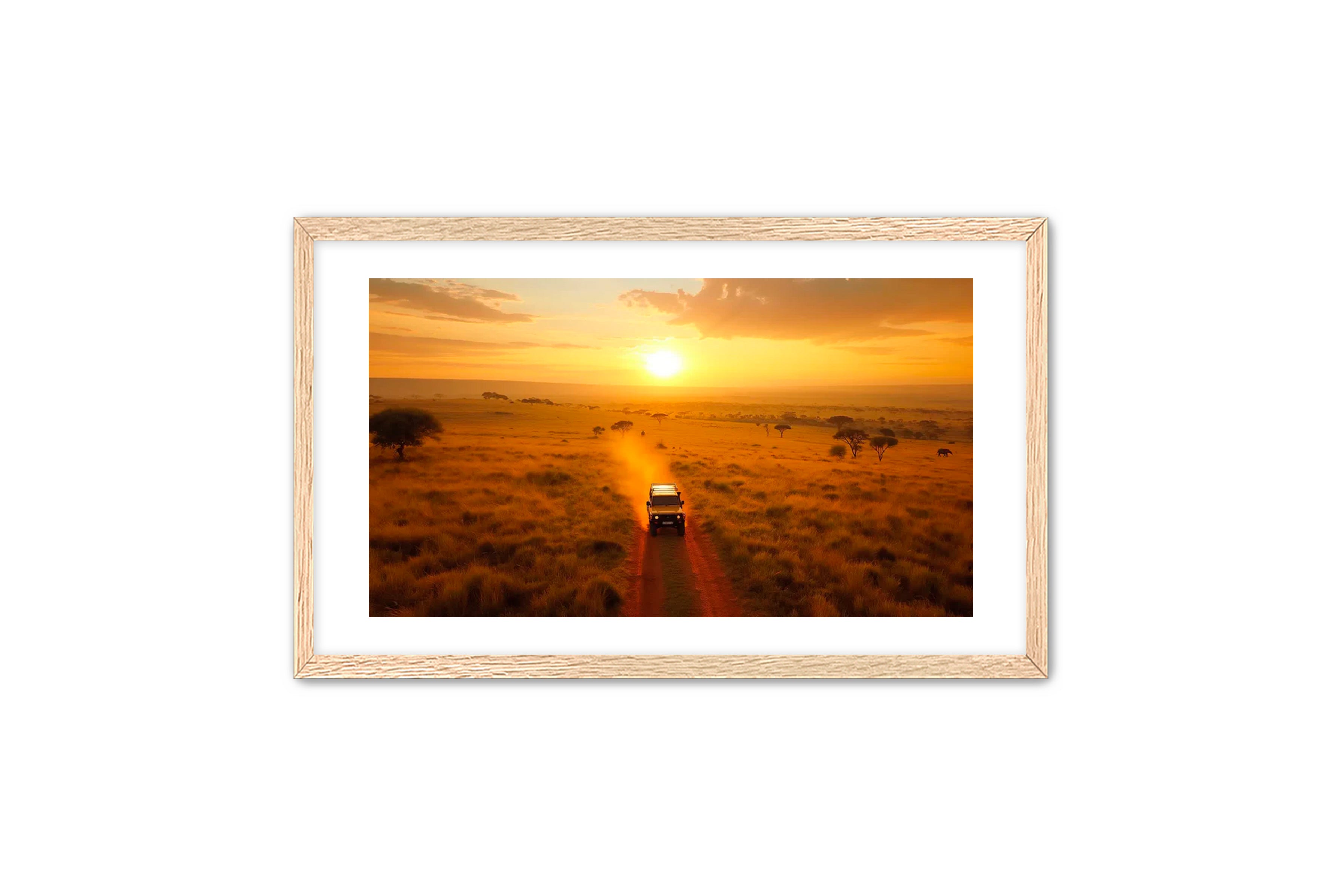 Horizontal photography 'SAVANNA SUNSET' Apricus Art Collection