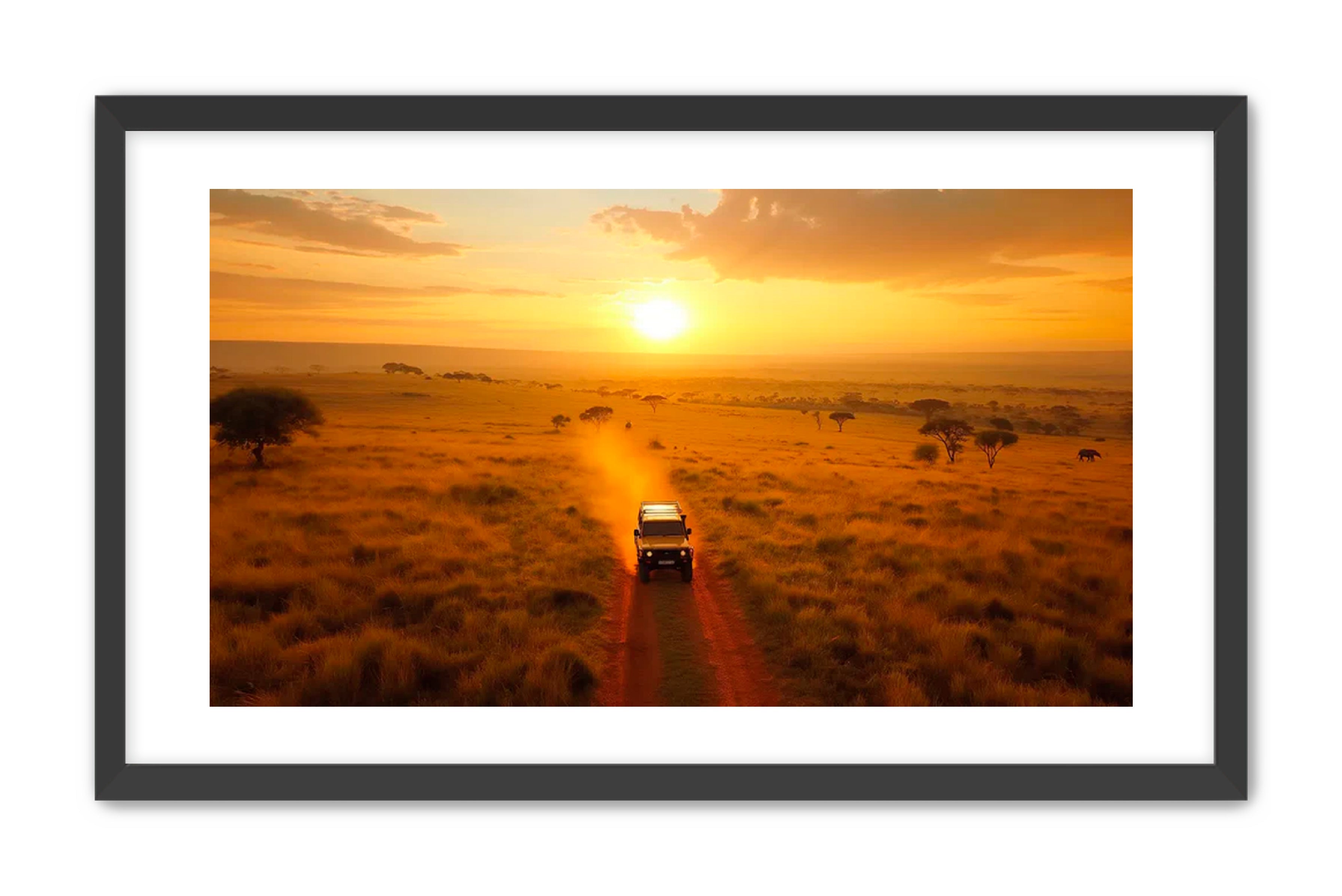 Horizontal photography 'SAVANNA SUNSET' Apricus Art Collection