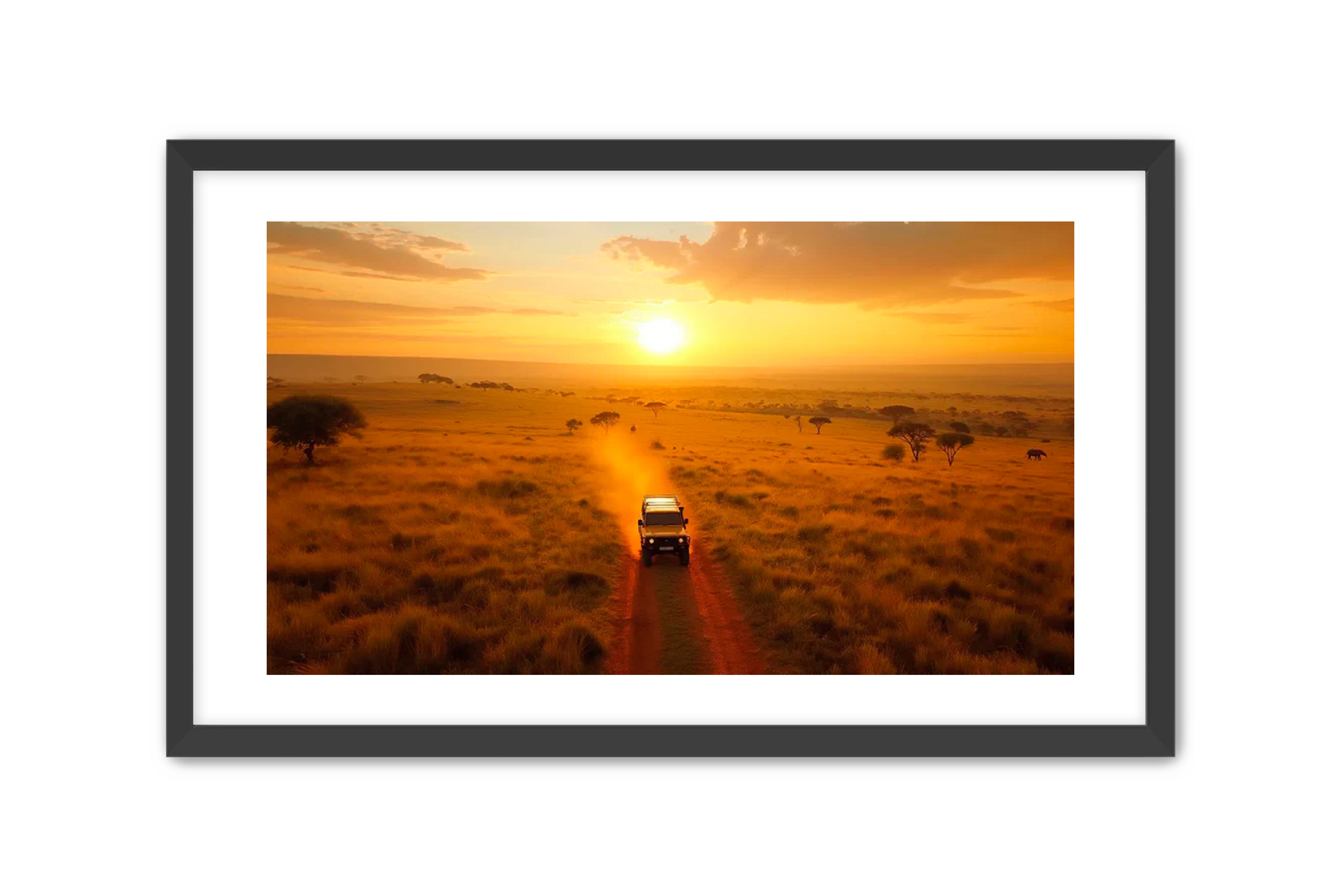 Horizontal photography 'SAVANNA SUNSET' Apricus Art Collection