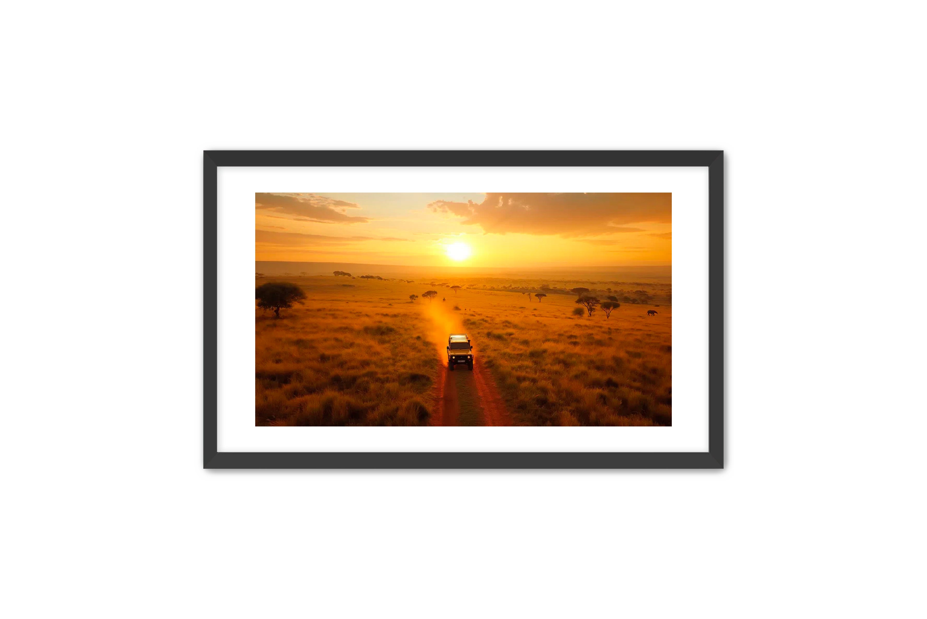 Horizontal photography 'SAVANNA SUNSET' Apricus Art Collection