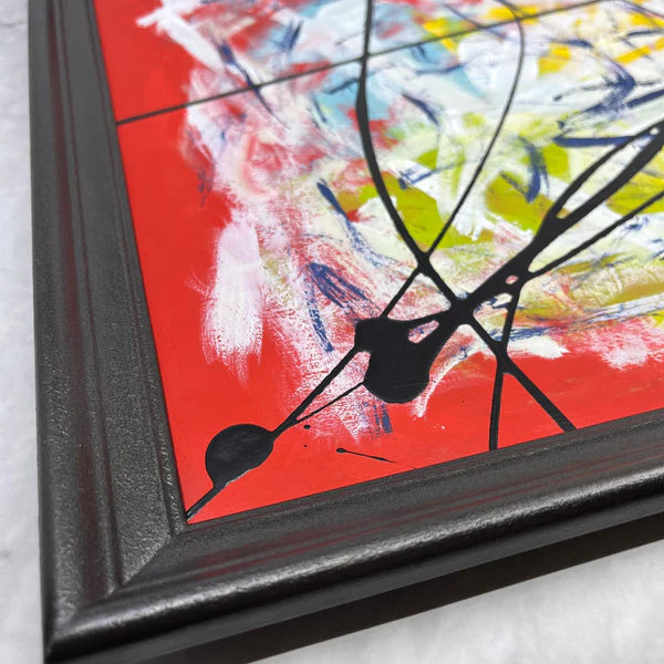 'SPICY MICHELADA' - Original Framed Abstract Art Painting