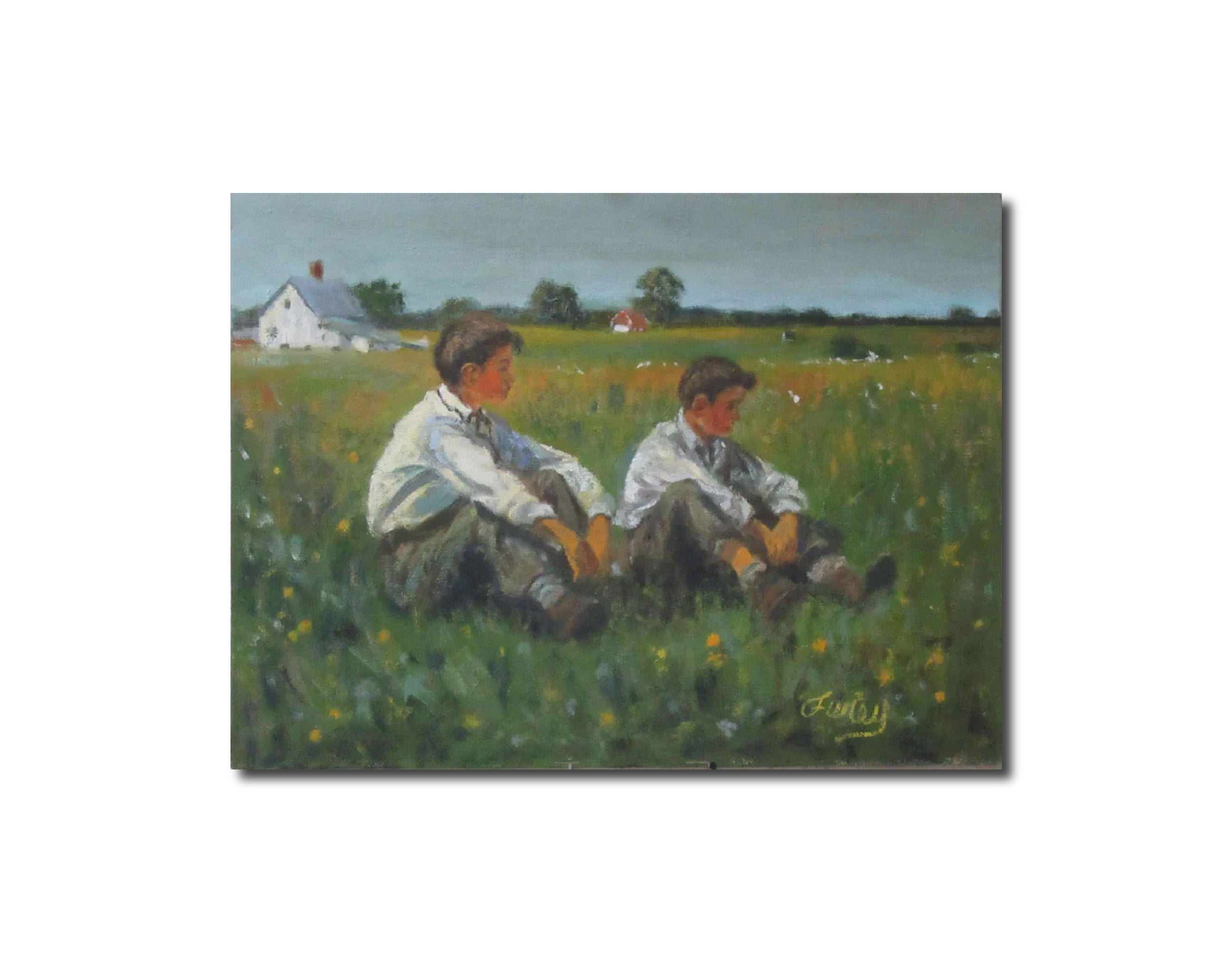 Figurative Landscape Oil Painting Sunday Brothers Tom Furey