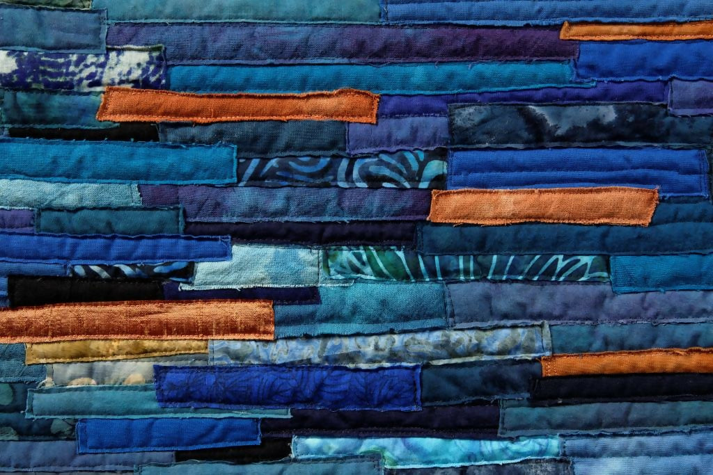 Abstract Art Collage Mixed Media Seascape Voyage - series Ithaka ArtinQuilts - Etsy shop