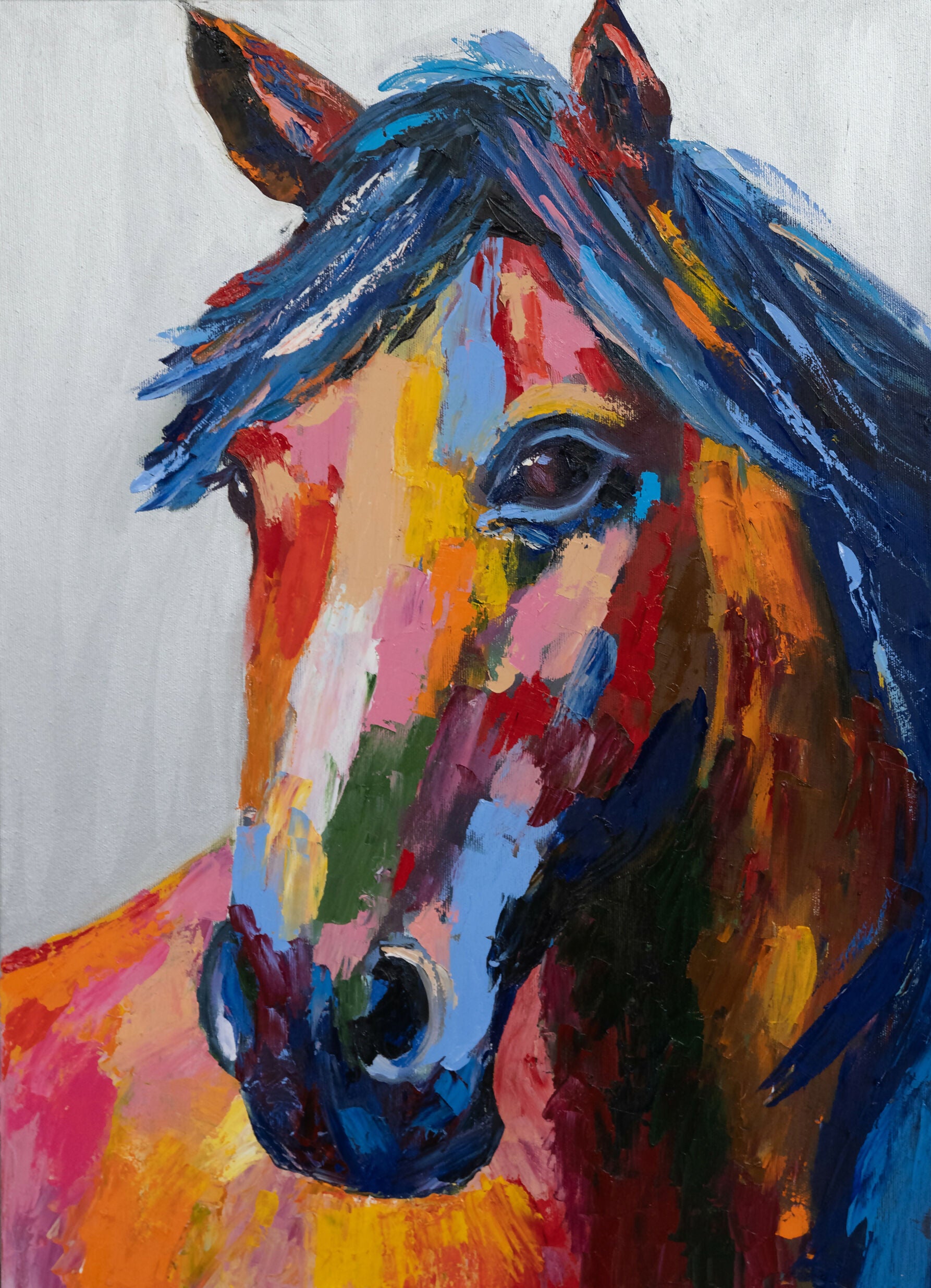 Contemporary Figurative Oil Painting Horse Alina Odwyer