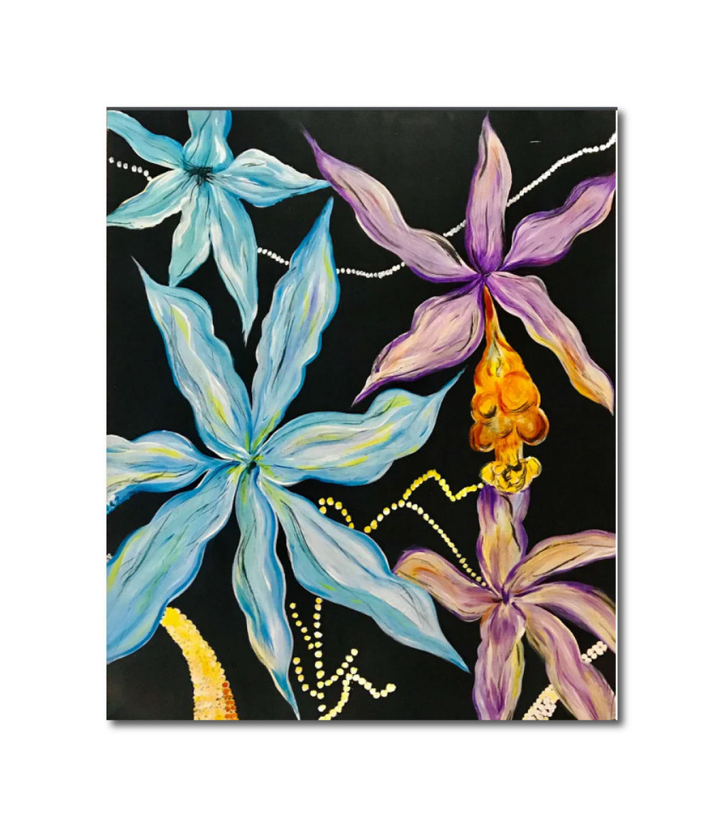'UNKNOWN FLOWERS' - Acrylic on canvas, varnish