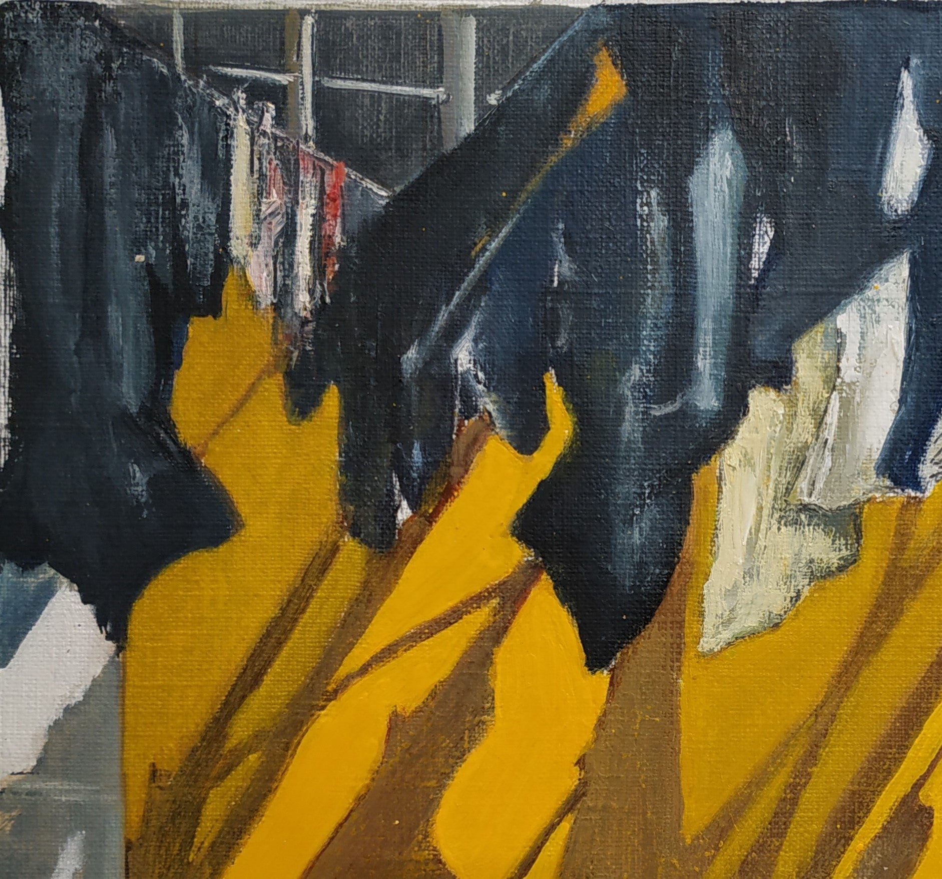 'ROPA TENDIDA' - Oil on paper
