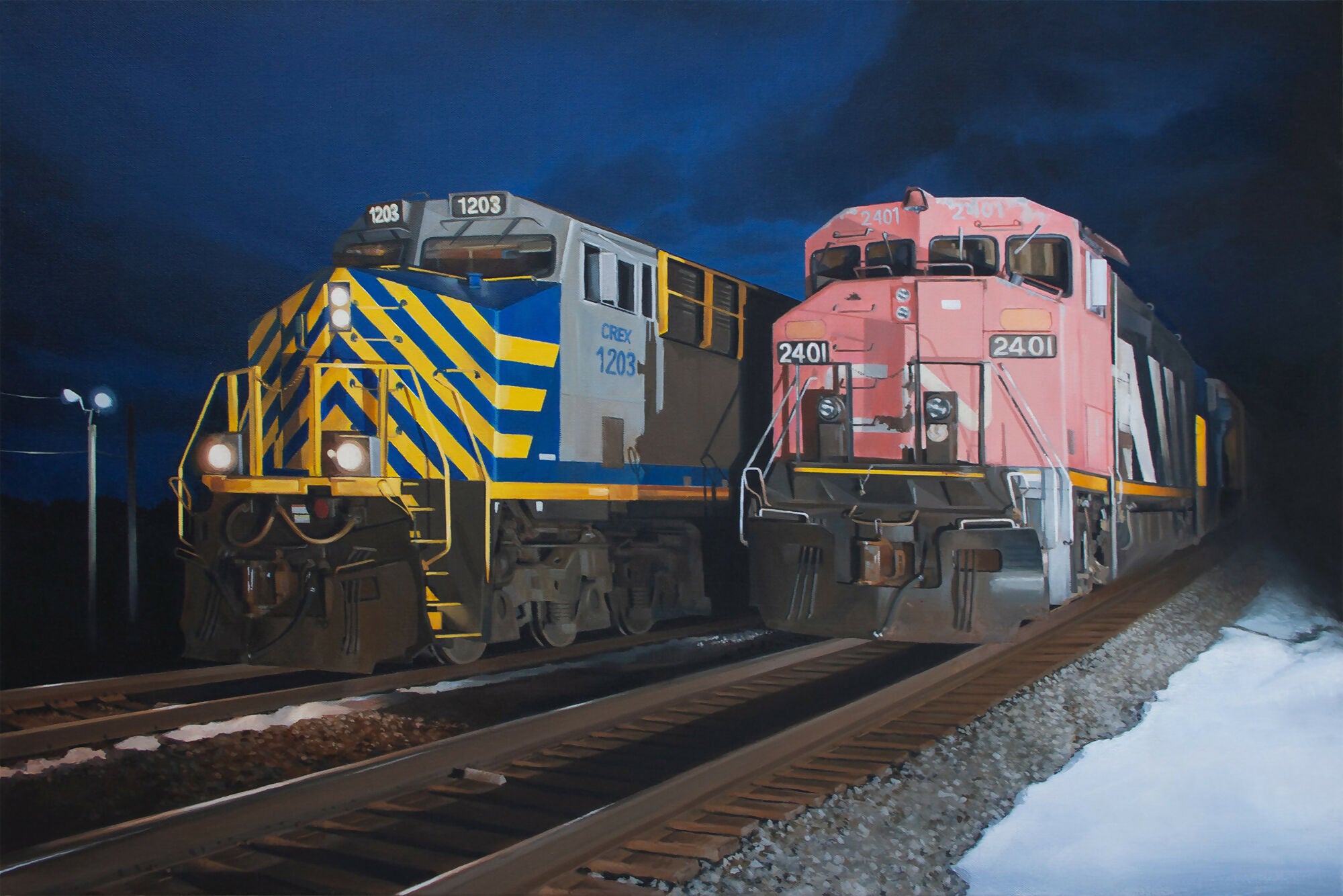 Acrylic Art Painting Diesel Duel Alex Devereux