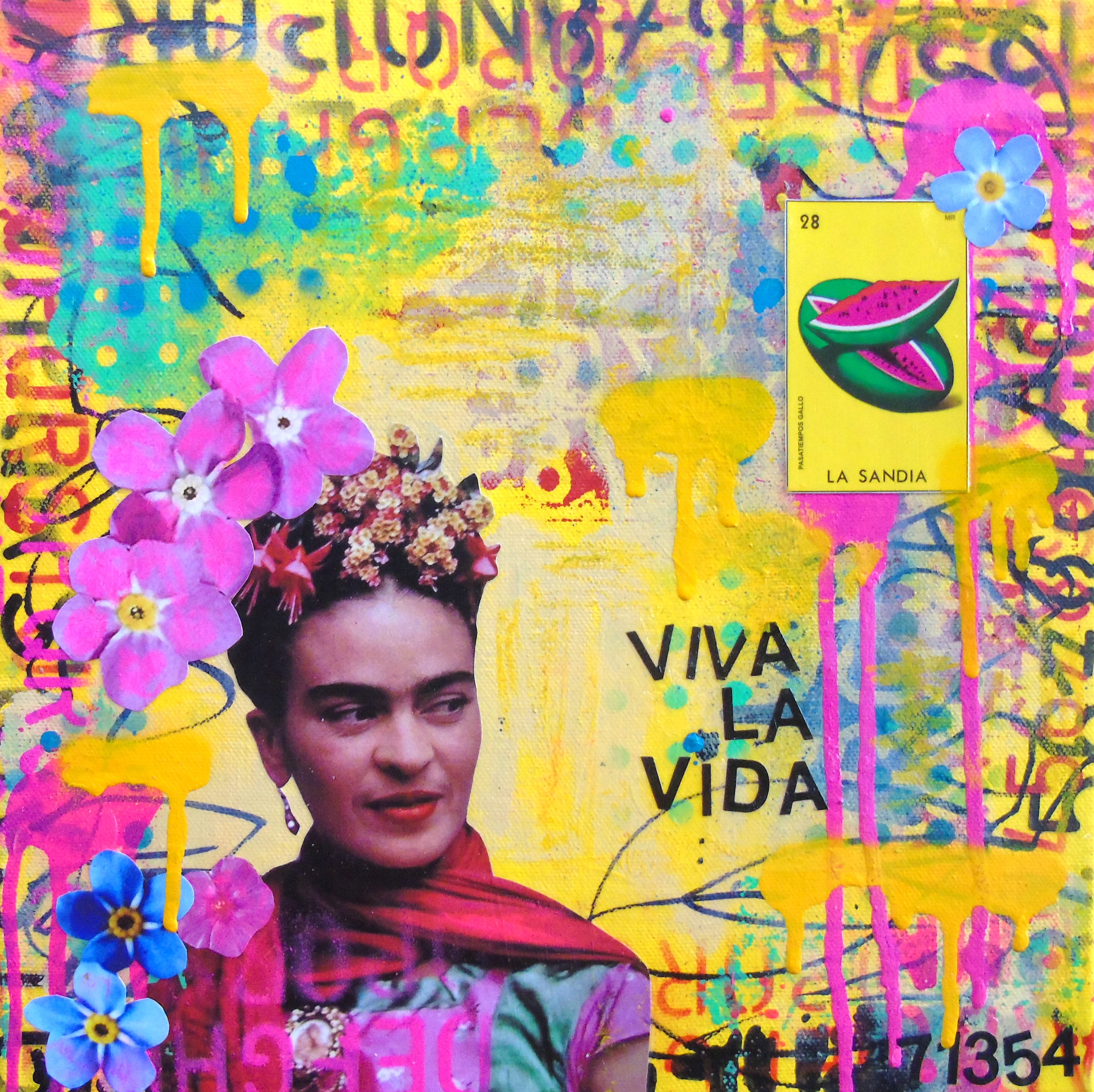'VIVA LA VIDA' - Mixed media on canvas