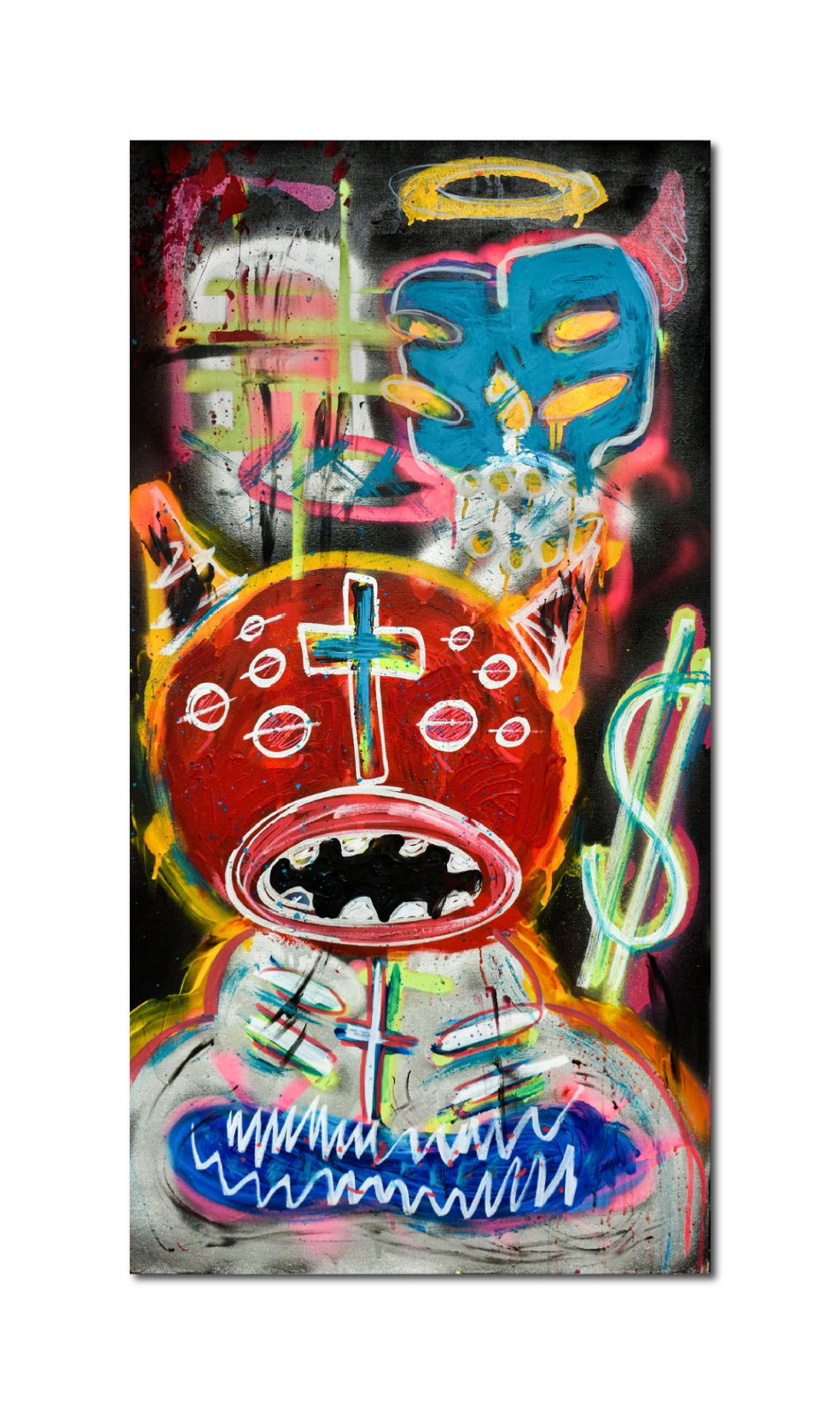 Acrylic Mixed Media 'CANDY MACHINE' - Acrylic and Mixed Media on Canvas Joseph Smolin