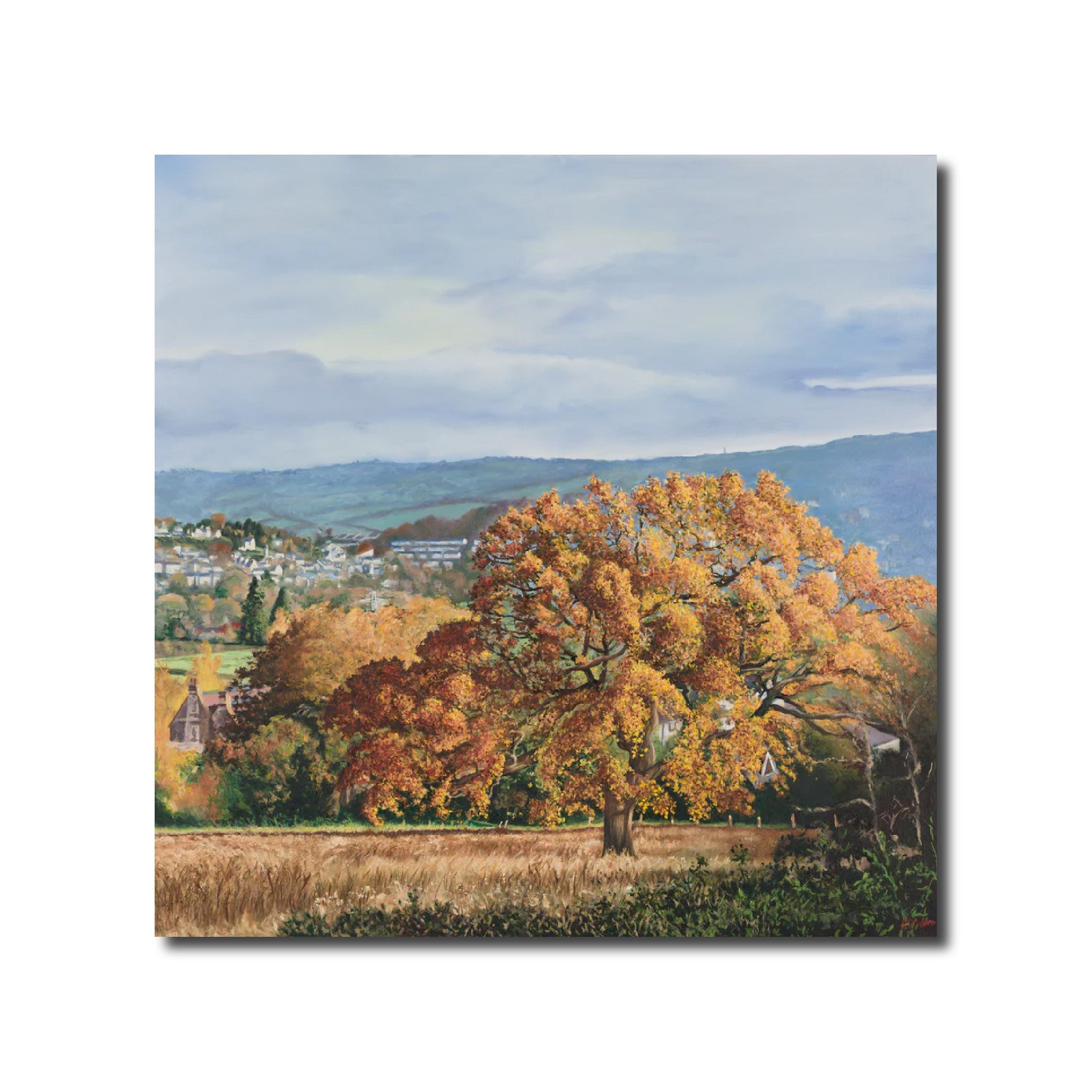 Landscape 'GOLDEN OAK, BATHAMPTON, ENGLAND' - Giclee Signed Print from Original Oil Painting Adams, Ronald Harry