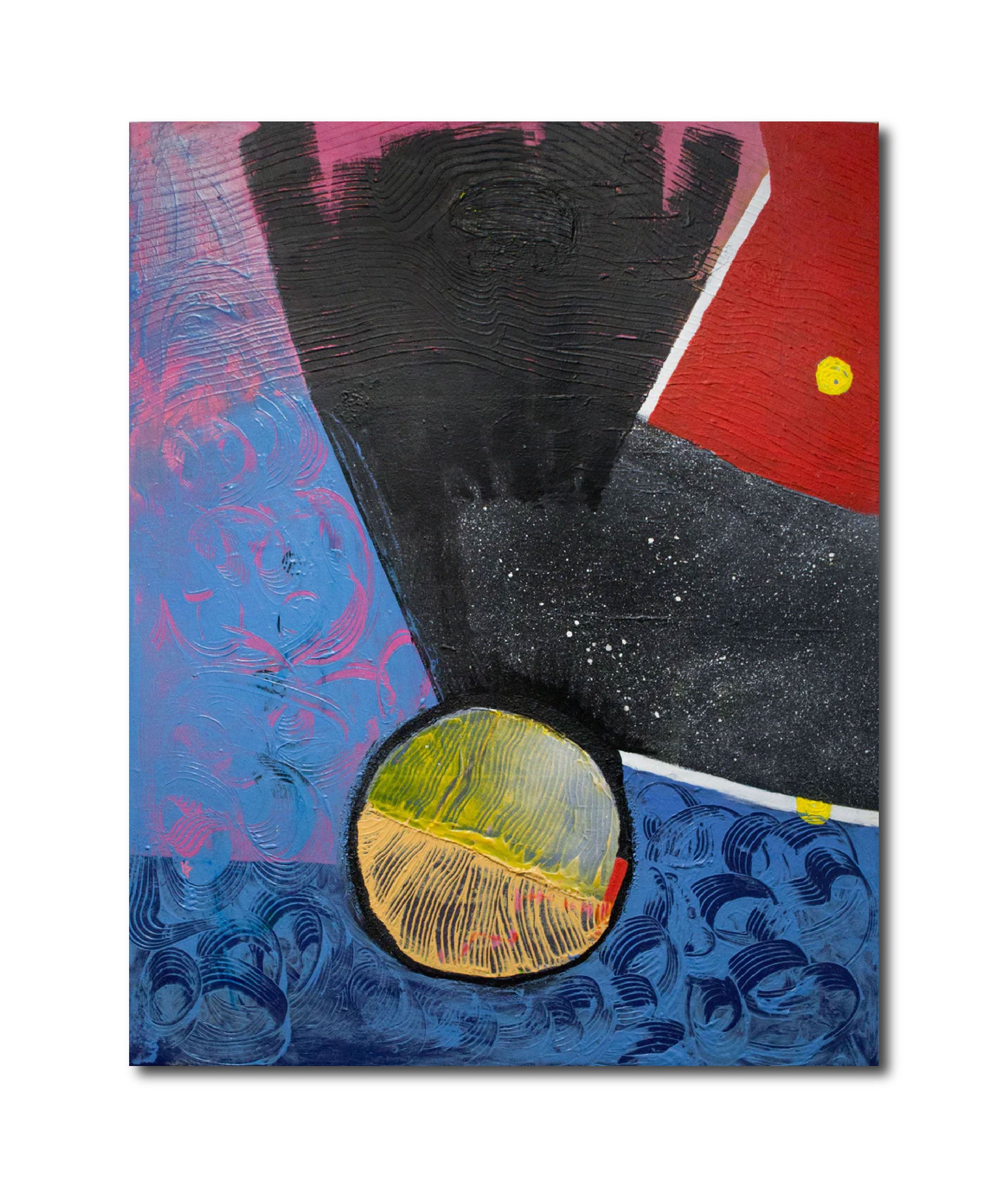 'DRY EARTH' - Acrylic, Gel, Glue on Canvas