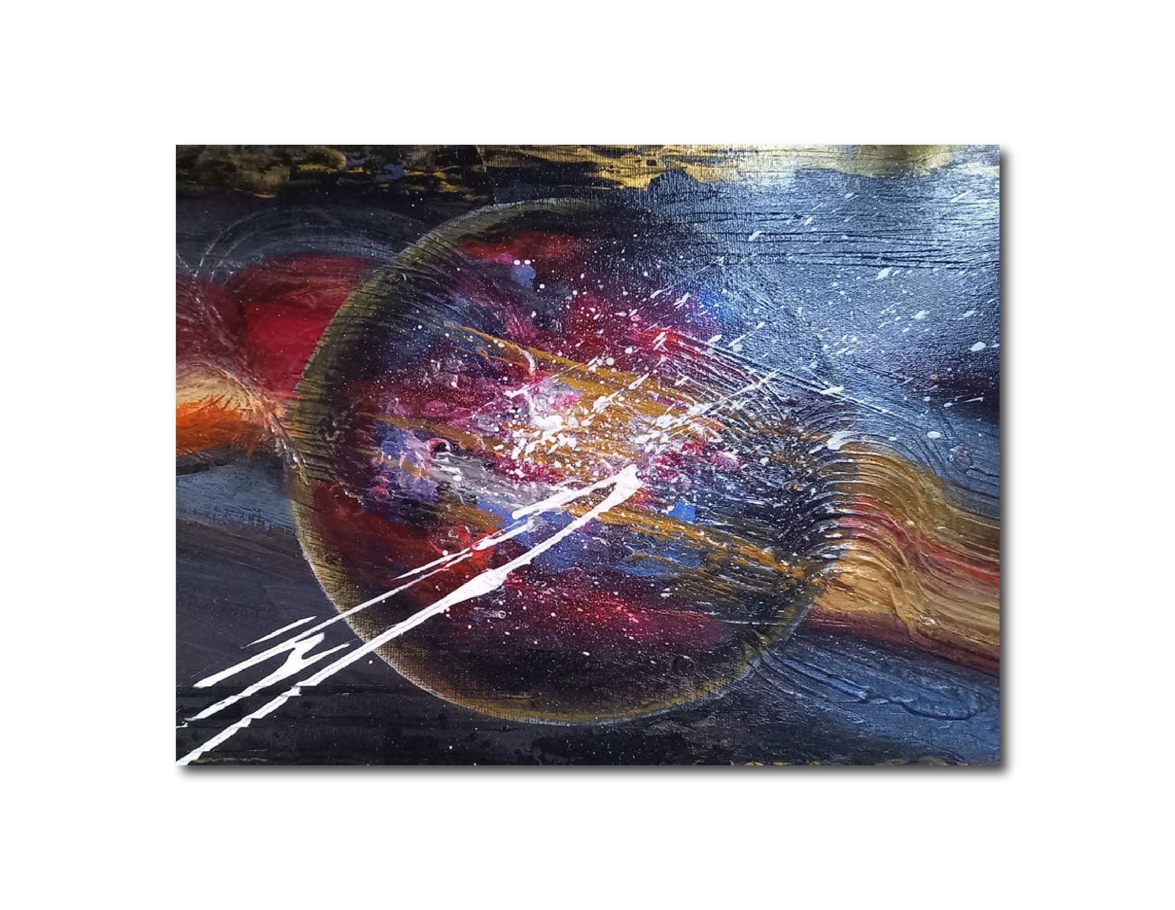 Abstract 'SPACE' - Abstract Acrylic Painting on Canvas Nina Akerlund