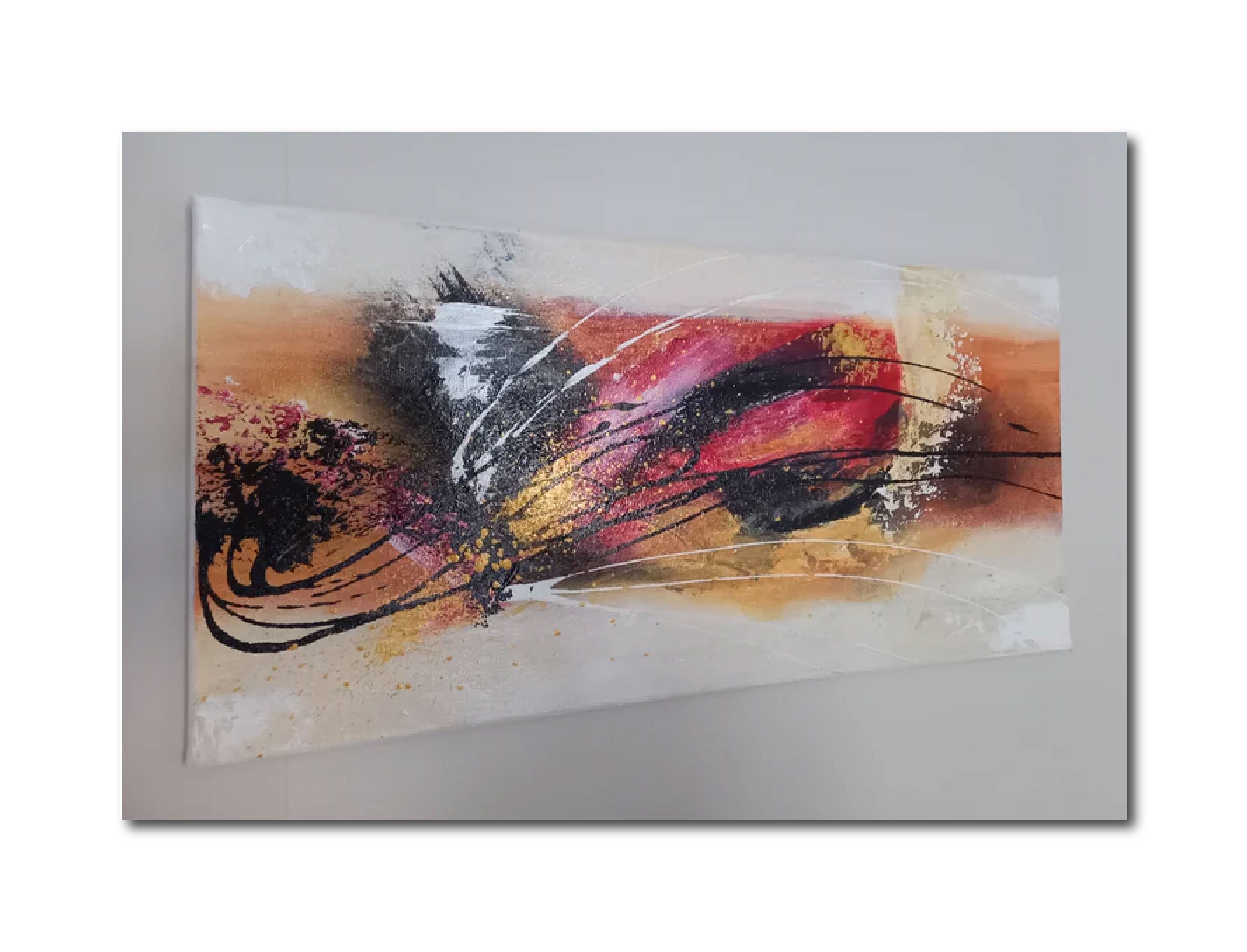 Abstract 'THE CURVE' - Abstract Acrylic Painting on Canvas Nina Akerlund