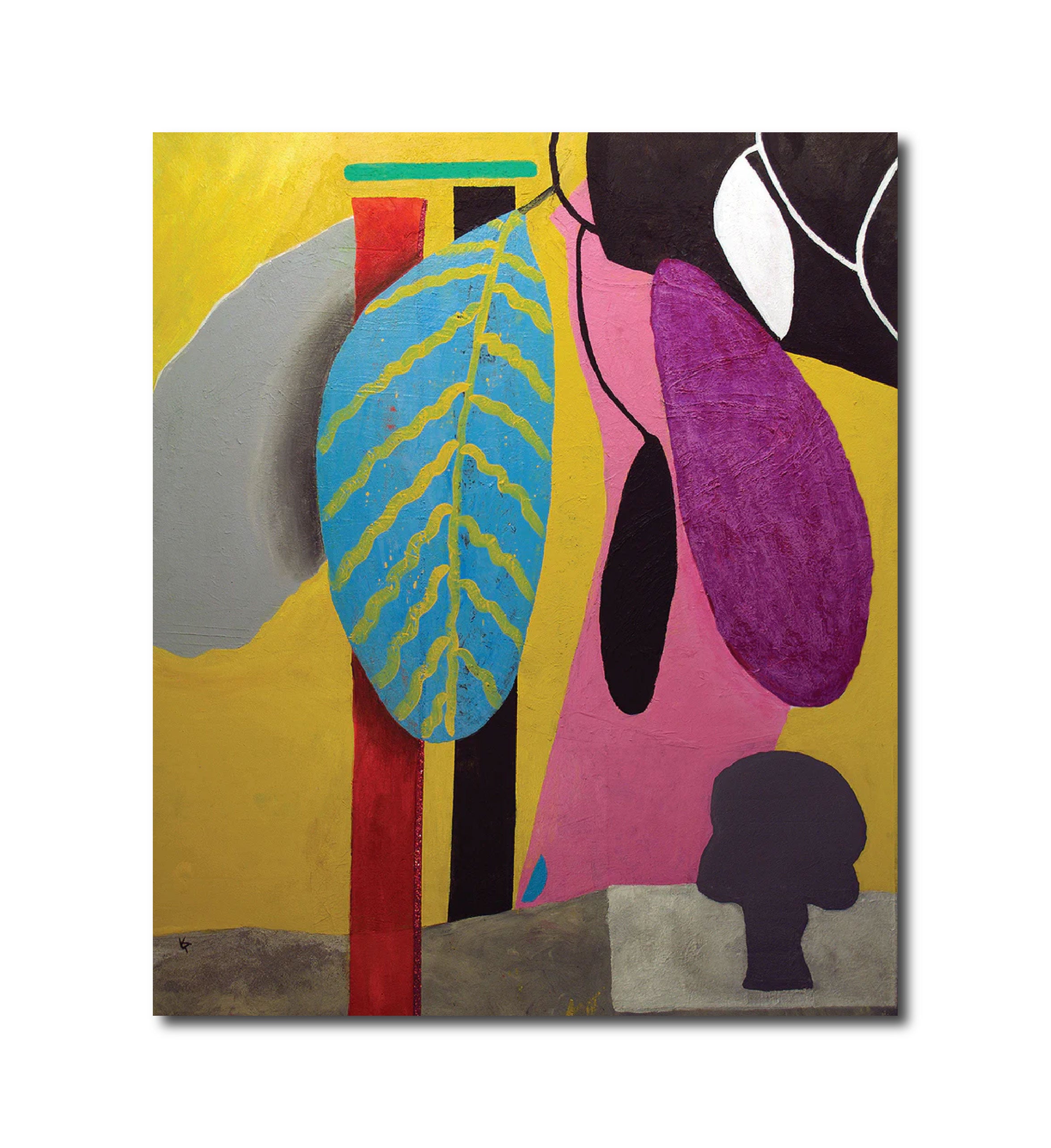 'VALPARAISO' - Acrylic, Mica, Pumice Collage, Glitter on Canvas