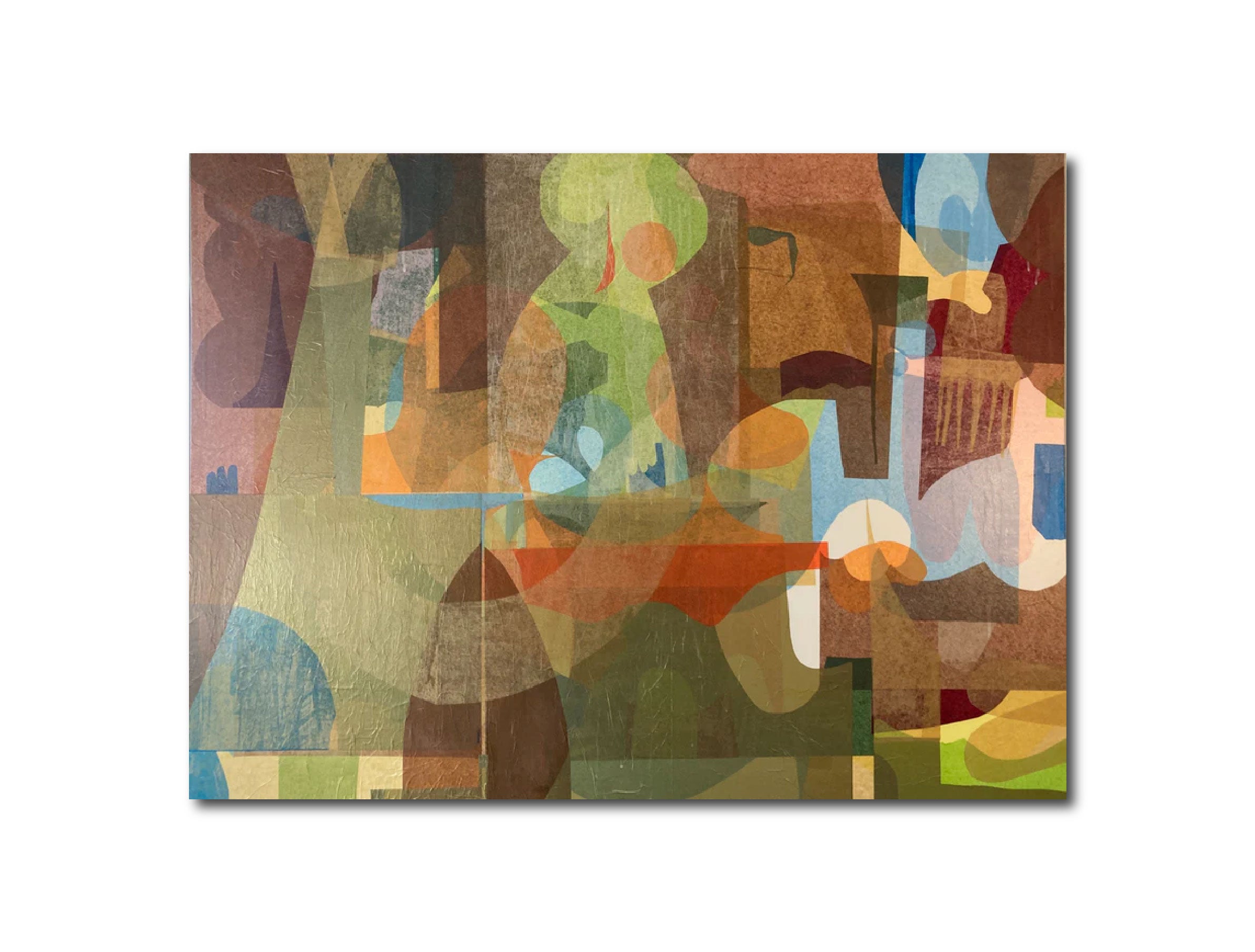 Abstract Geometric Painting 'IF ONCE, THEN NEVER BEFORE' Mixed Media on Canvas Rene Vasquez