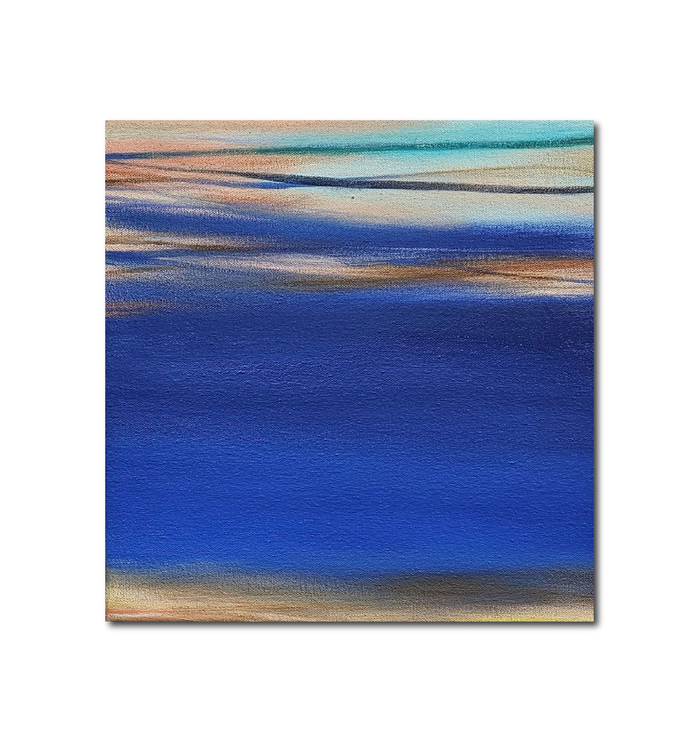 Abstract Oil 'WAVES' oil on canvas Robert Melzmuf