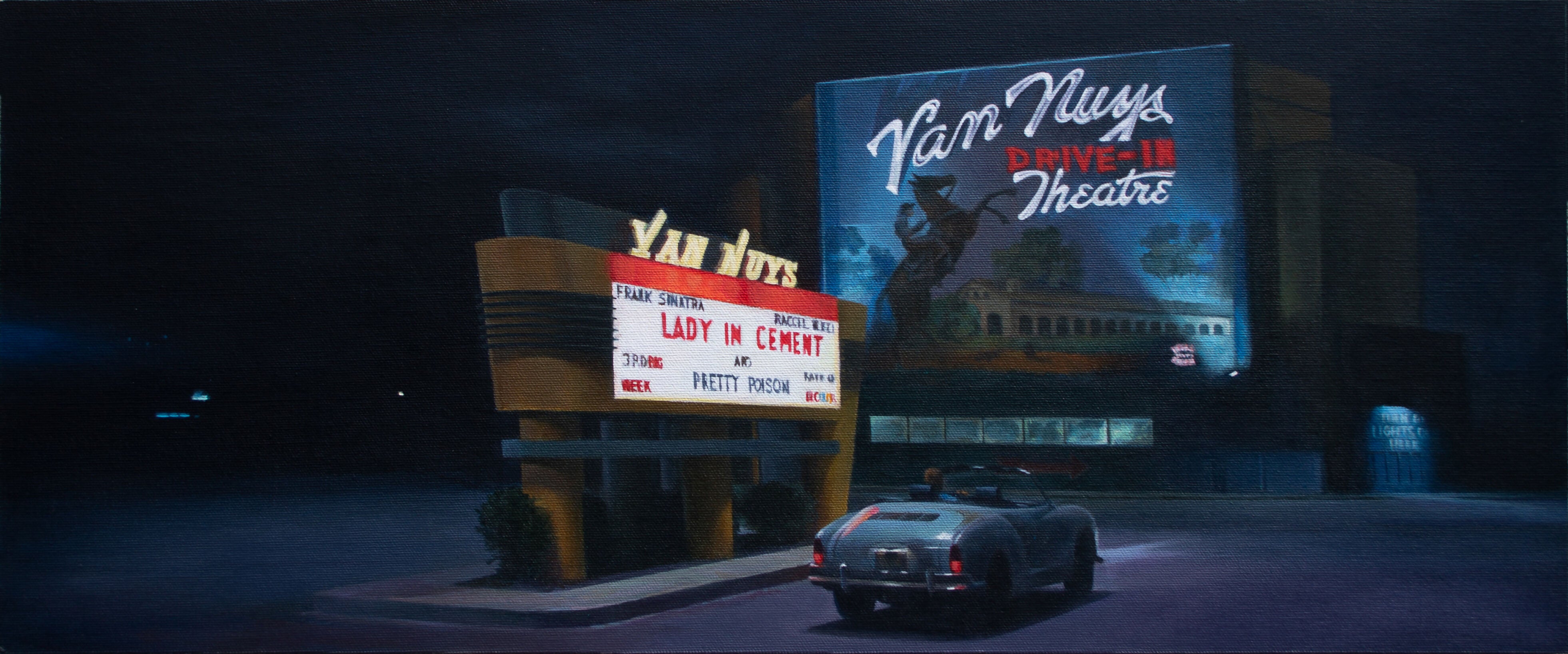 Acrylic Van Nuys Drive In Movie Theater Alex Devereux