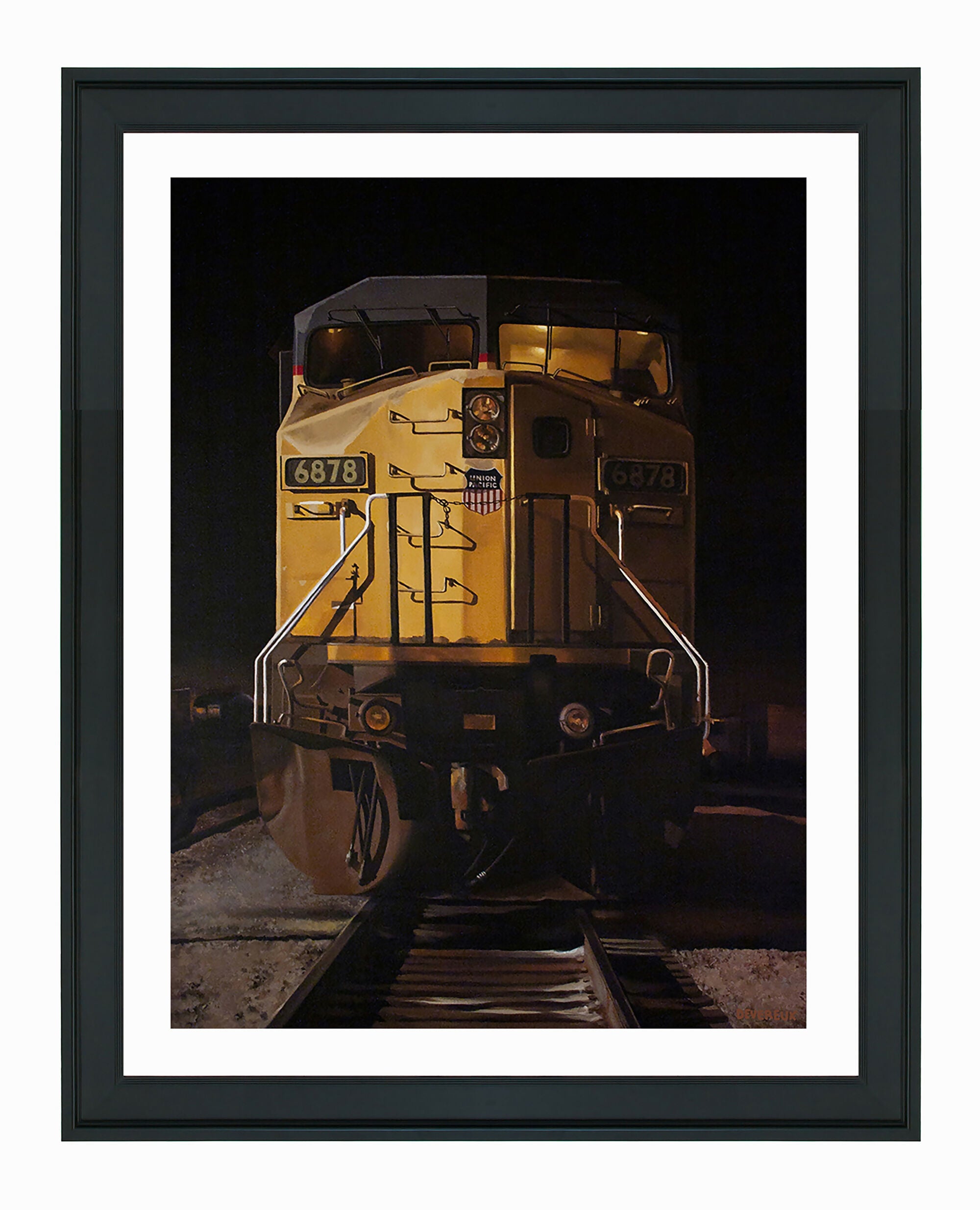 Acrylic Art Painting UNION PACIFIC ENGINE Alex Devereux