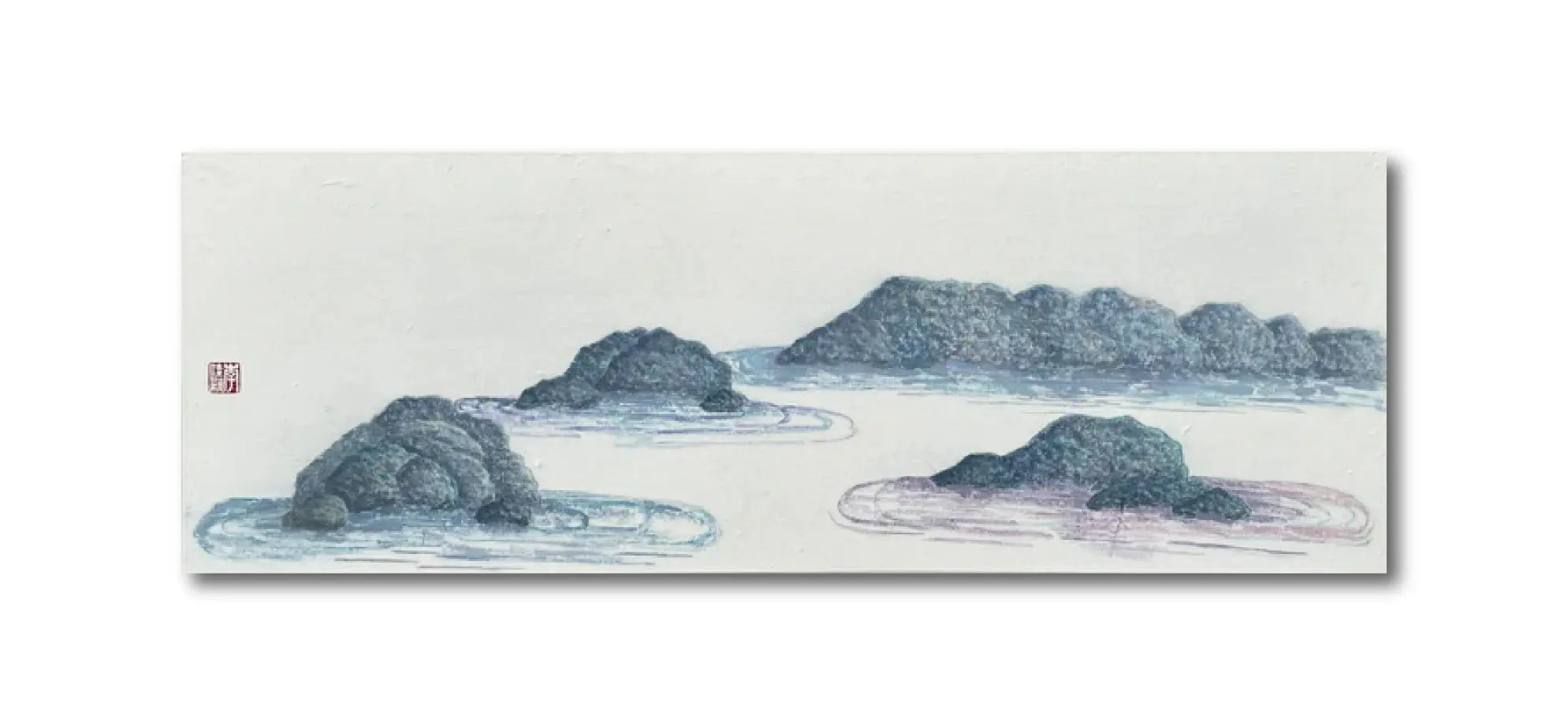 'ZEN RHYTHM OF THE SEA' - Ink and Gansai on Rice Paper
