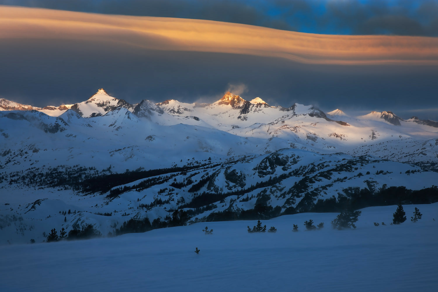 Landscape Photography Sunrise from Summit Lake, Ansel Adams Wilderness, California. Peter Essick