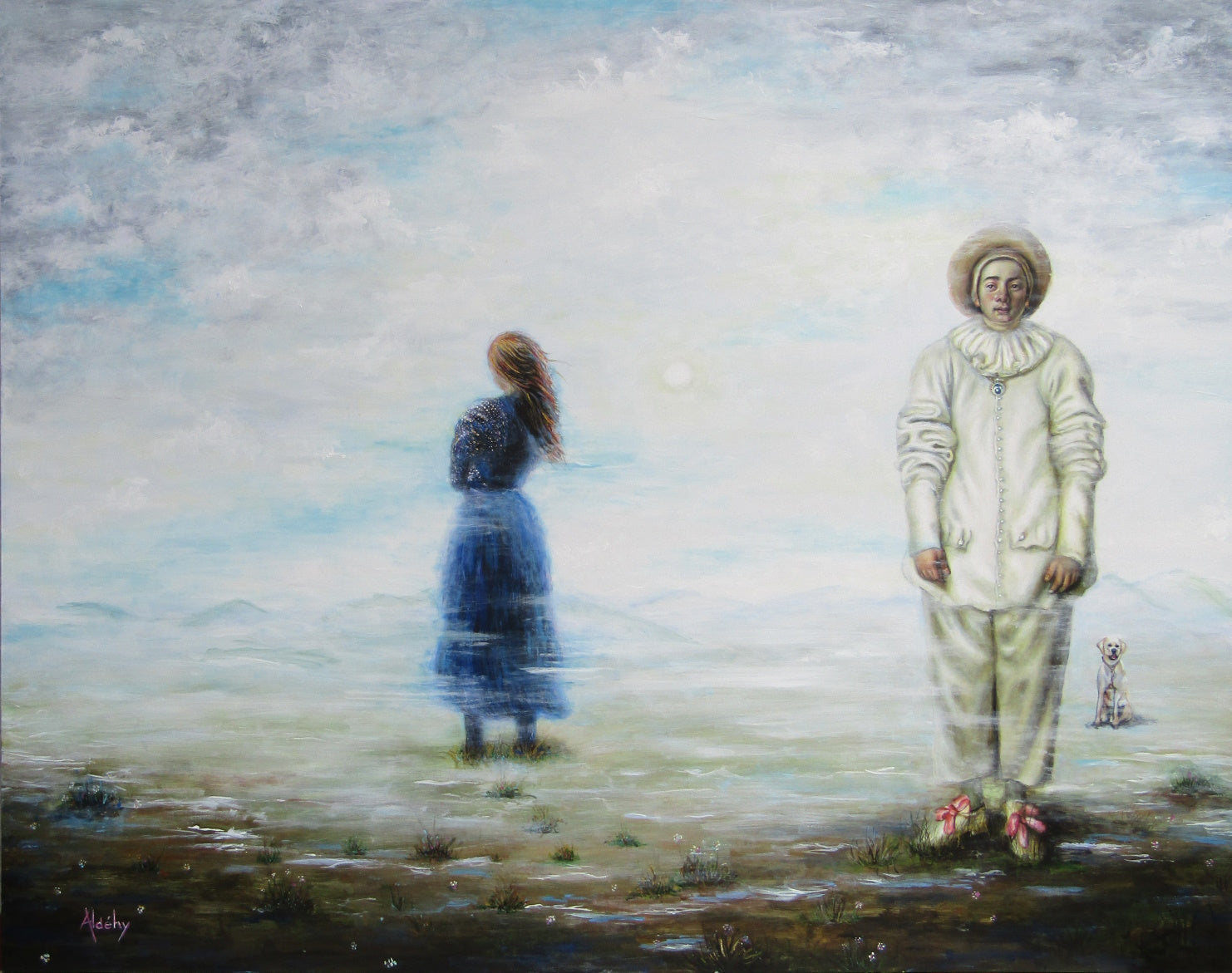'ENVIE D'AILLEUR' - Acrylic Painting on Komacel