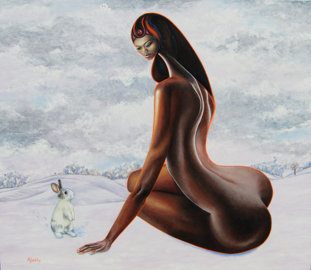'LE DÉLUGE AU VIOLON.' - Acrylic painting on komacel