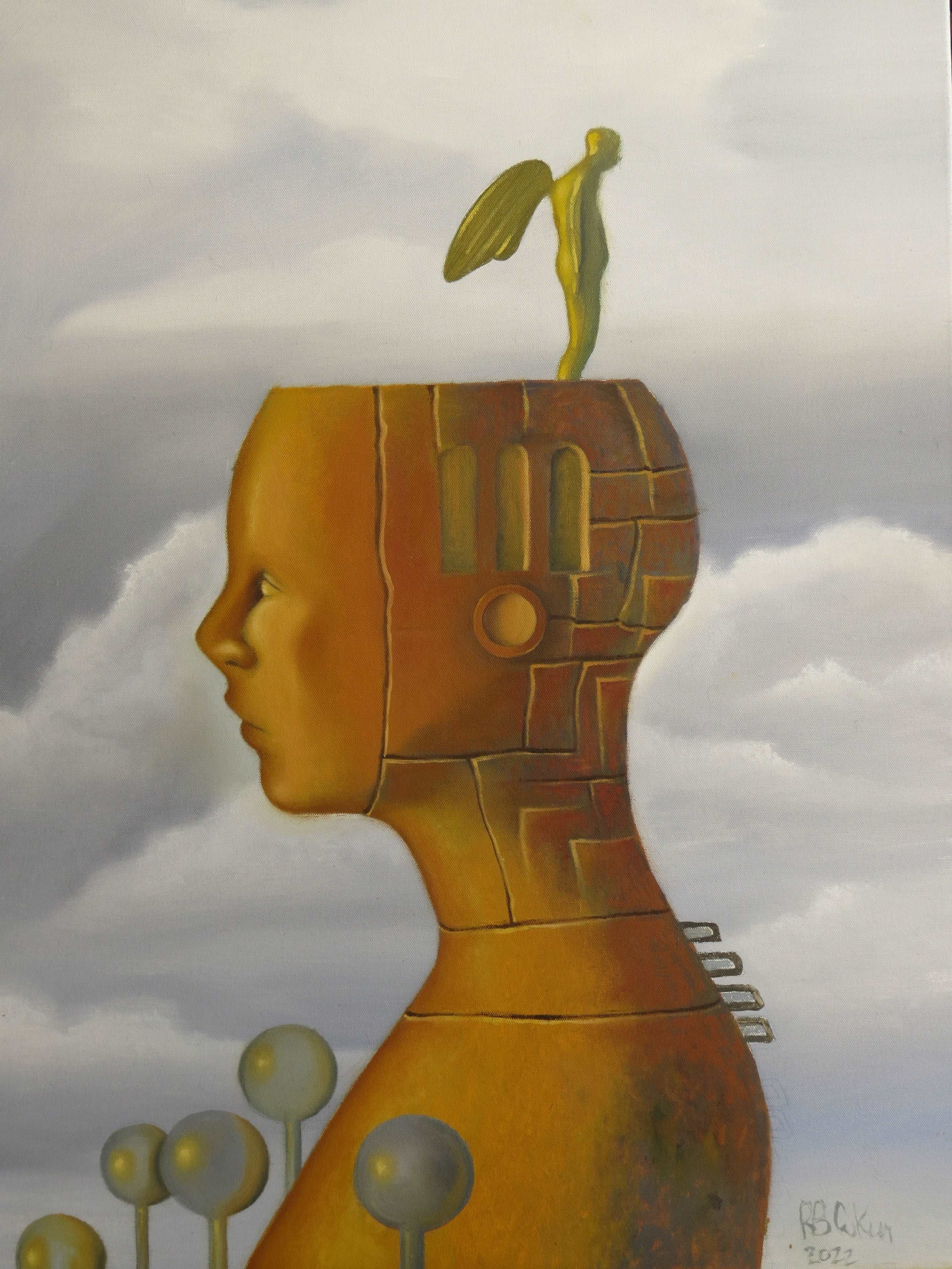 Painting Surrealism 'ANGEL OBSERVATORY' Ruben Cukier