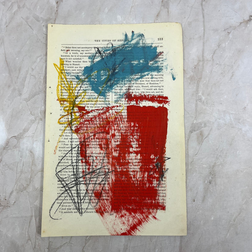 '1861 PAPER SIGNED #12' - Original Mixed Media Abstract Art Painting
