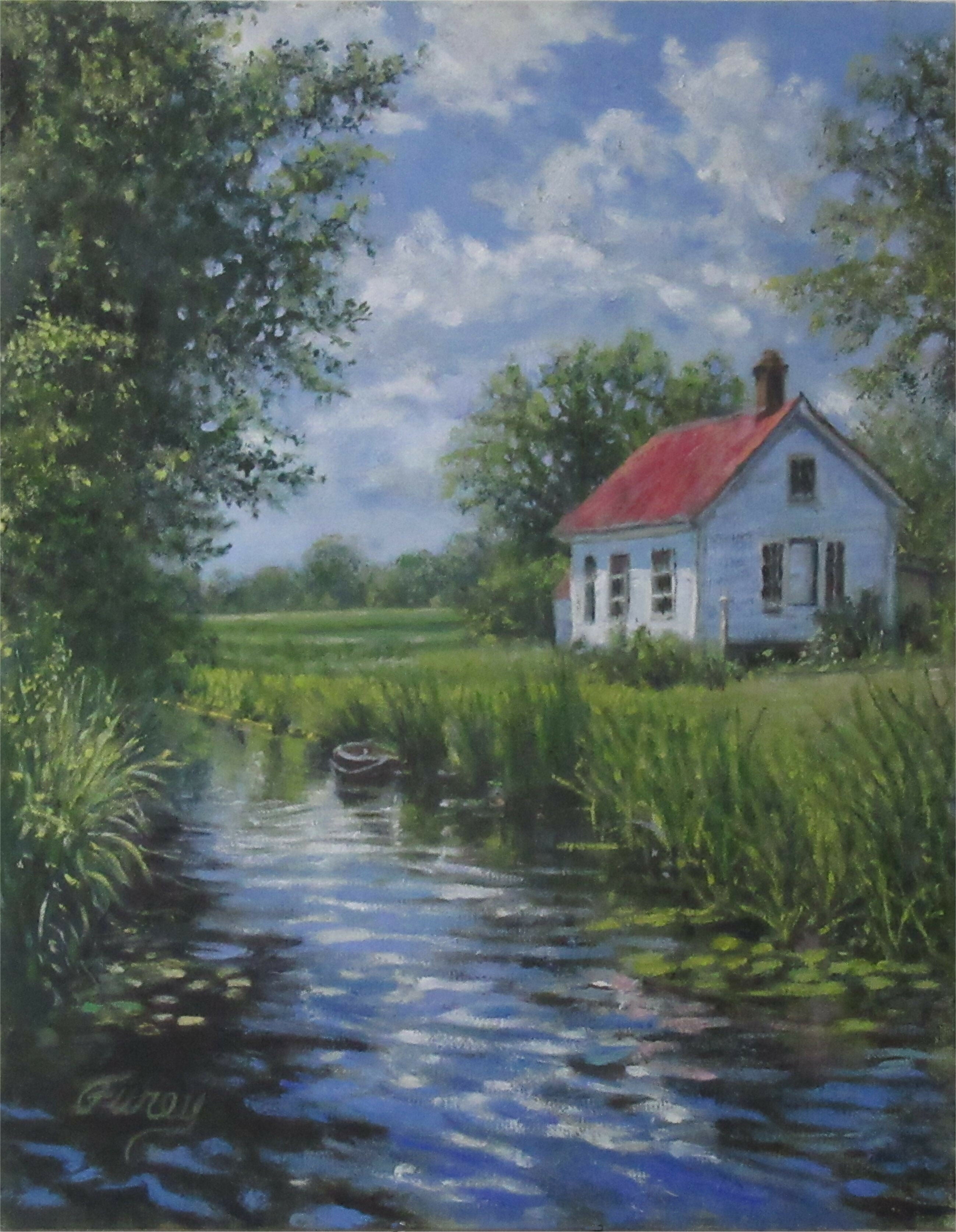 Landscape Oil Painting Sunny Day Tom Furey