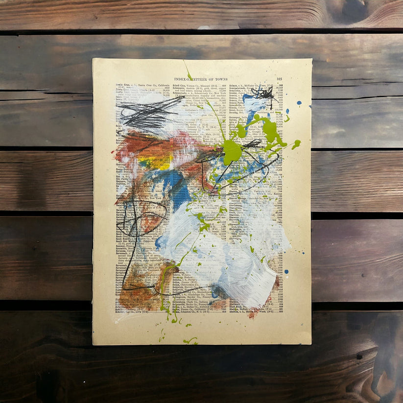 Abstract 'WANDERLUST SERIES #26' - Mixed Media Abstract Sam Lewis