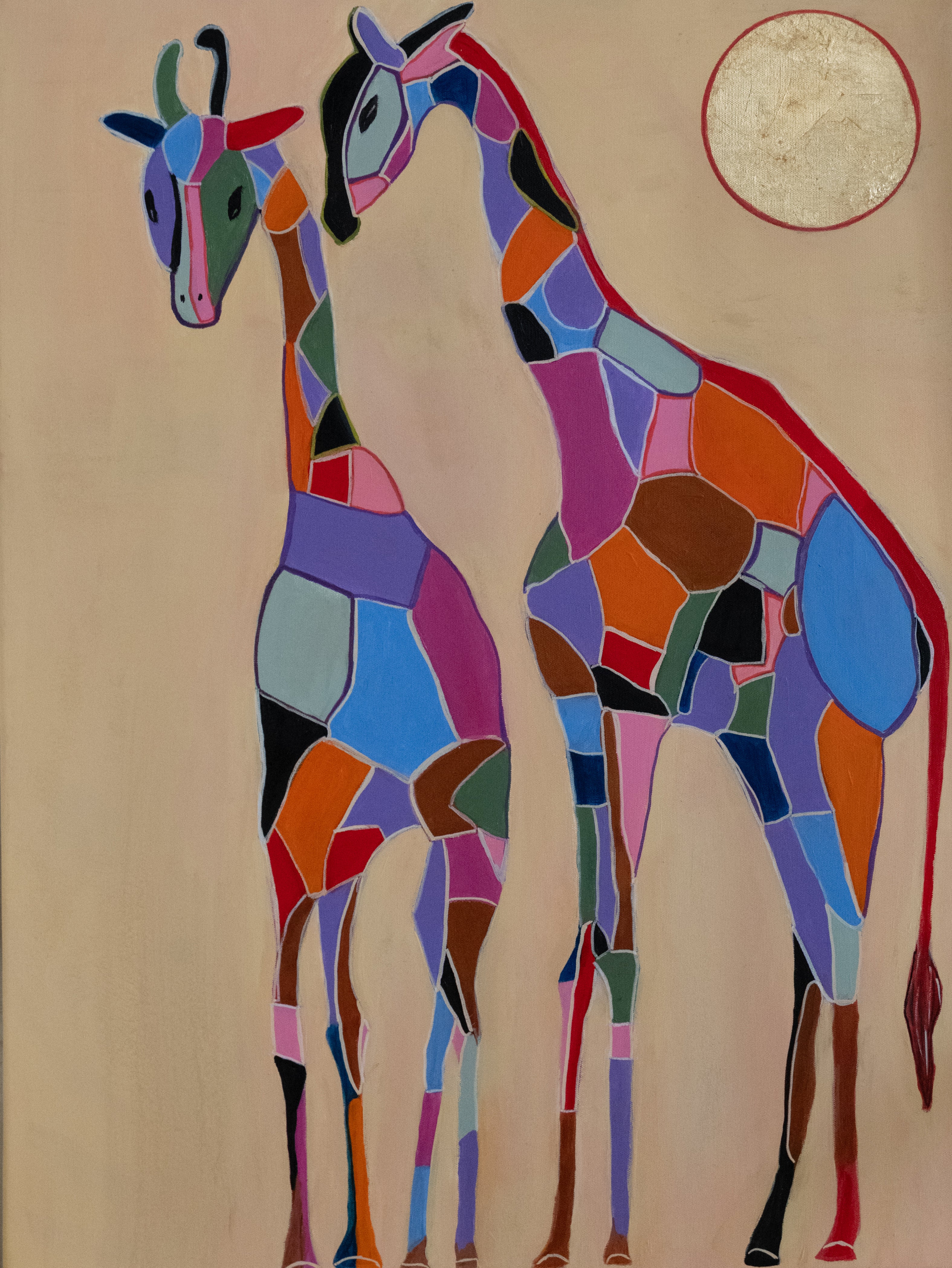 Giraffes animals wildlife painting Alina Odwyer