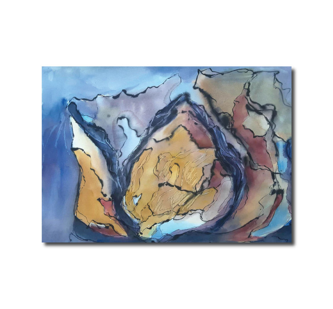 Watercolor Boulders Standing Norman Nelson