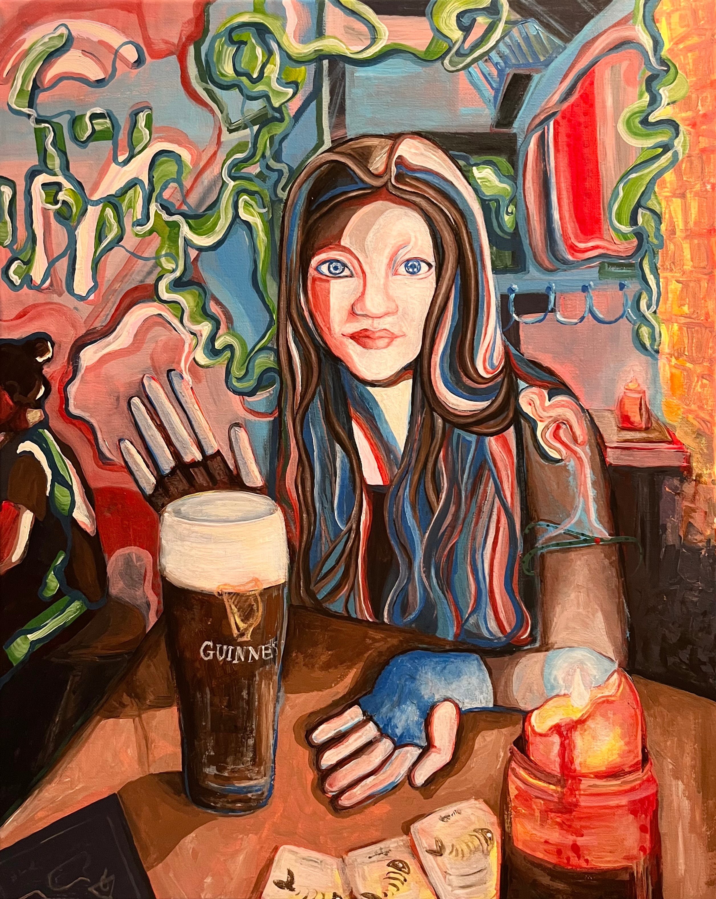 'ROSINA AT BADFISH TAVERN' - Acrylic on Canvas