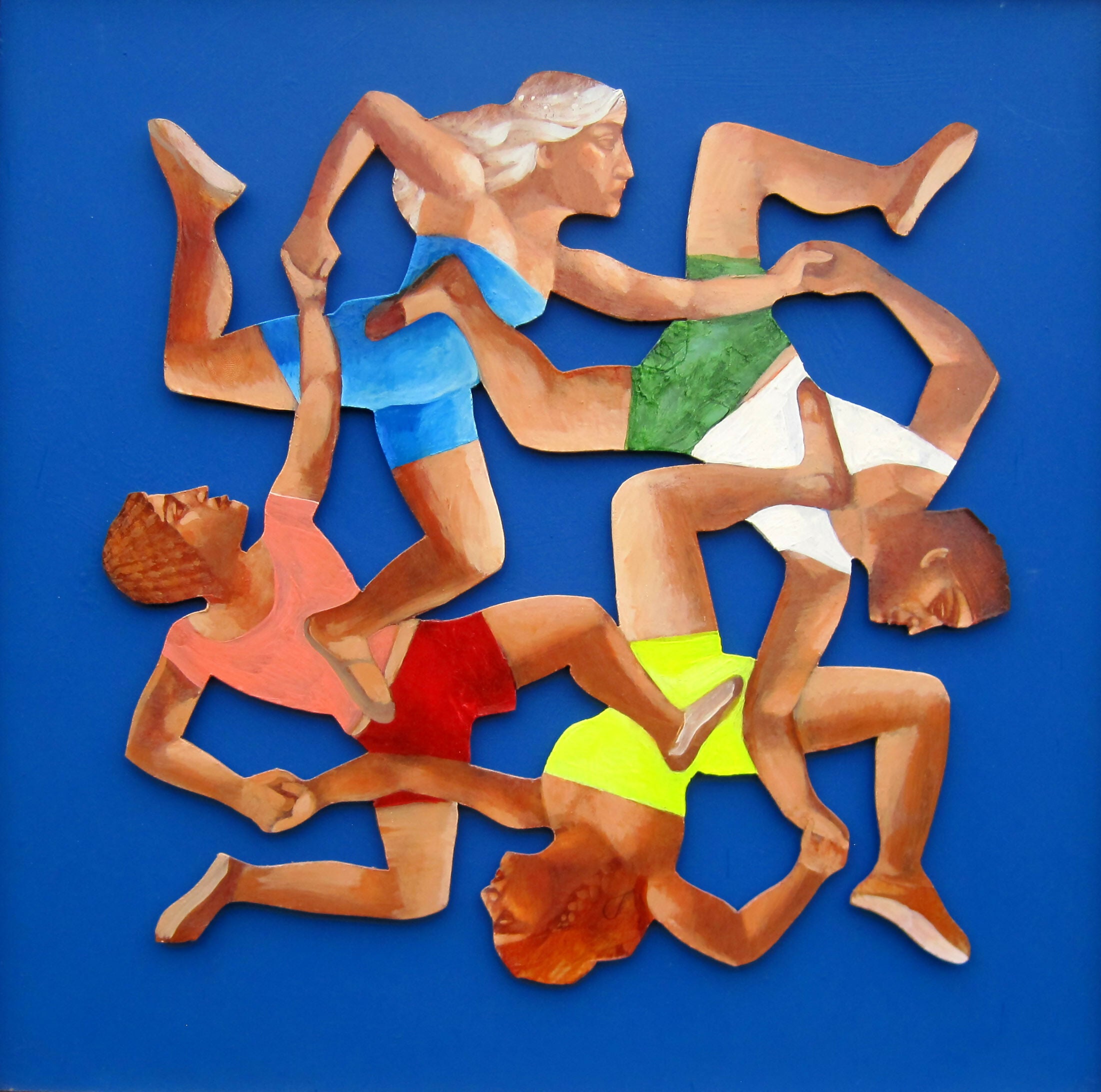 Figurative Four Seasons Blue (52 x 52cm) Tim Carroll