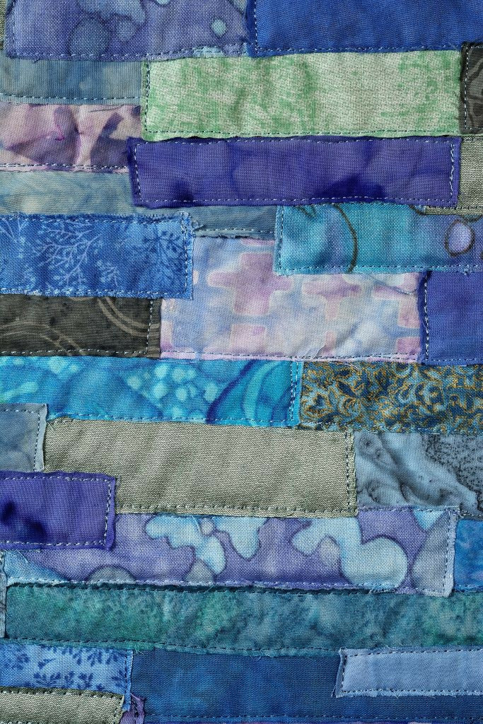 Abstract Art Collage Contemporary Mixed Seascape Peaceful - Series Old Feelings ArtinQuilts - Etsy shop