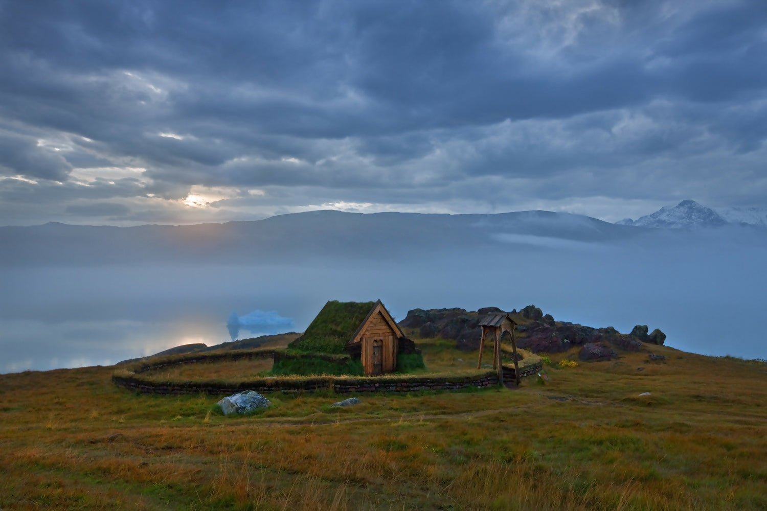 Landscape Photography The reconstructed Norse Church at Qassiarsuk, Greenland. Peter Essick