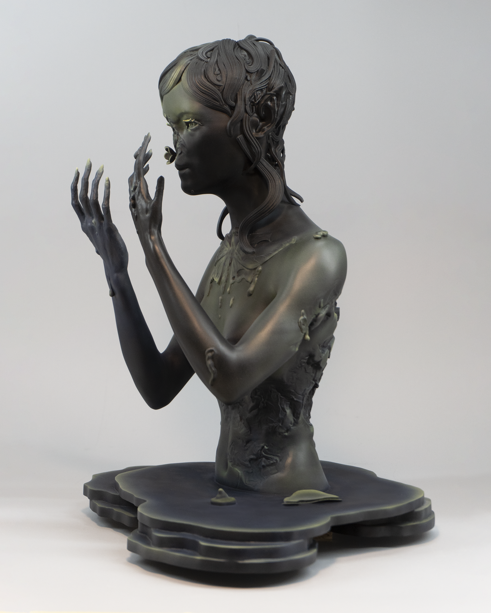 Sculpture 'LEAVING DARKNESS' - Stereolithography, Resin, Epoxy, Airbrush, Lacquer David Åberg