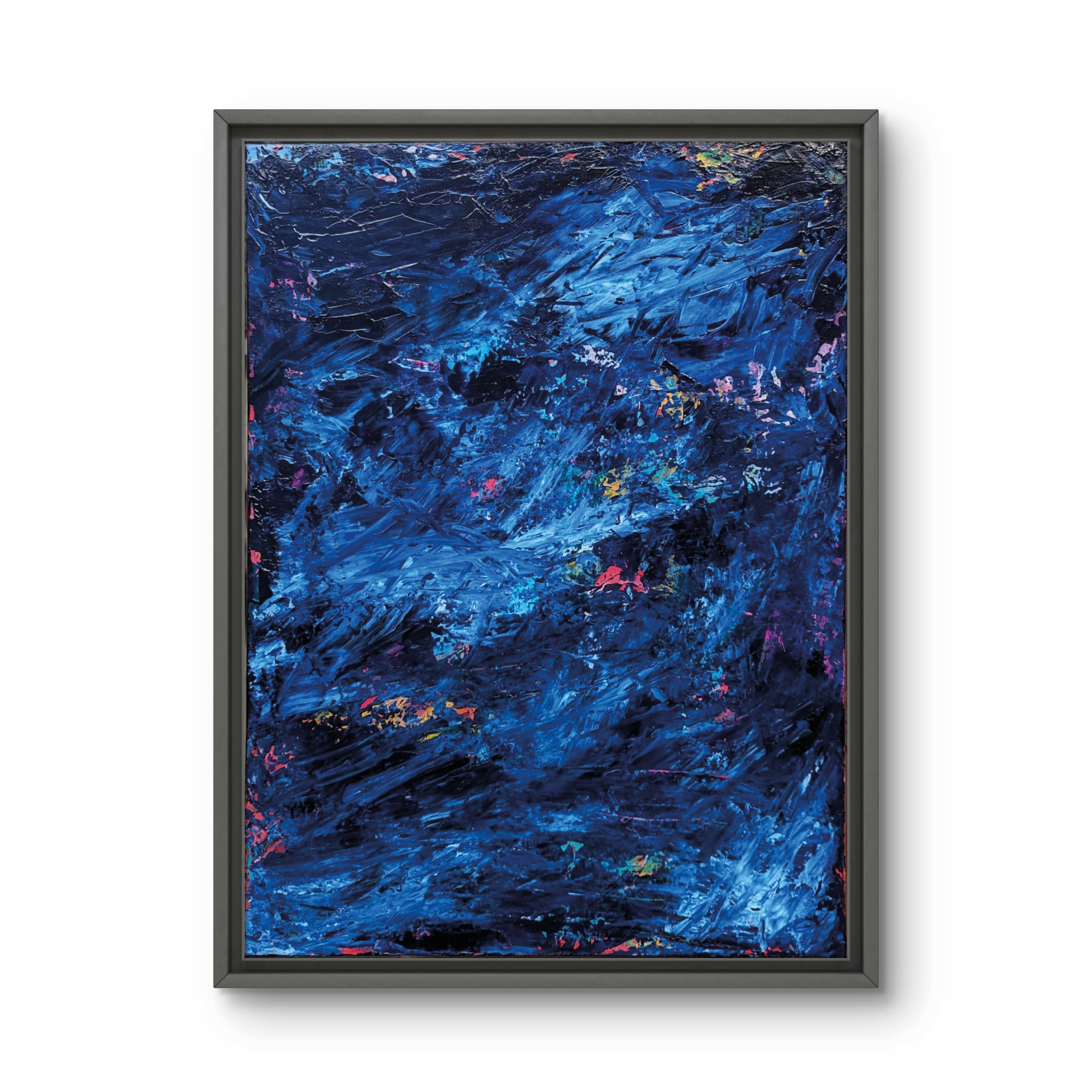 Abstract Acrylic Contemporary Painting Blue 2 Louise Verity