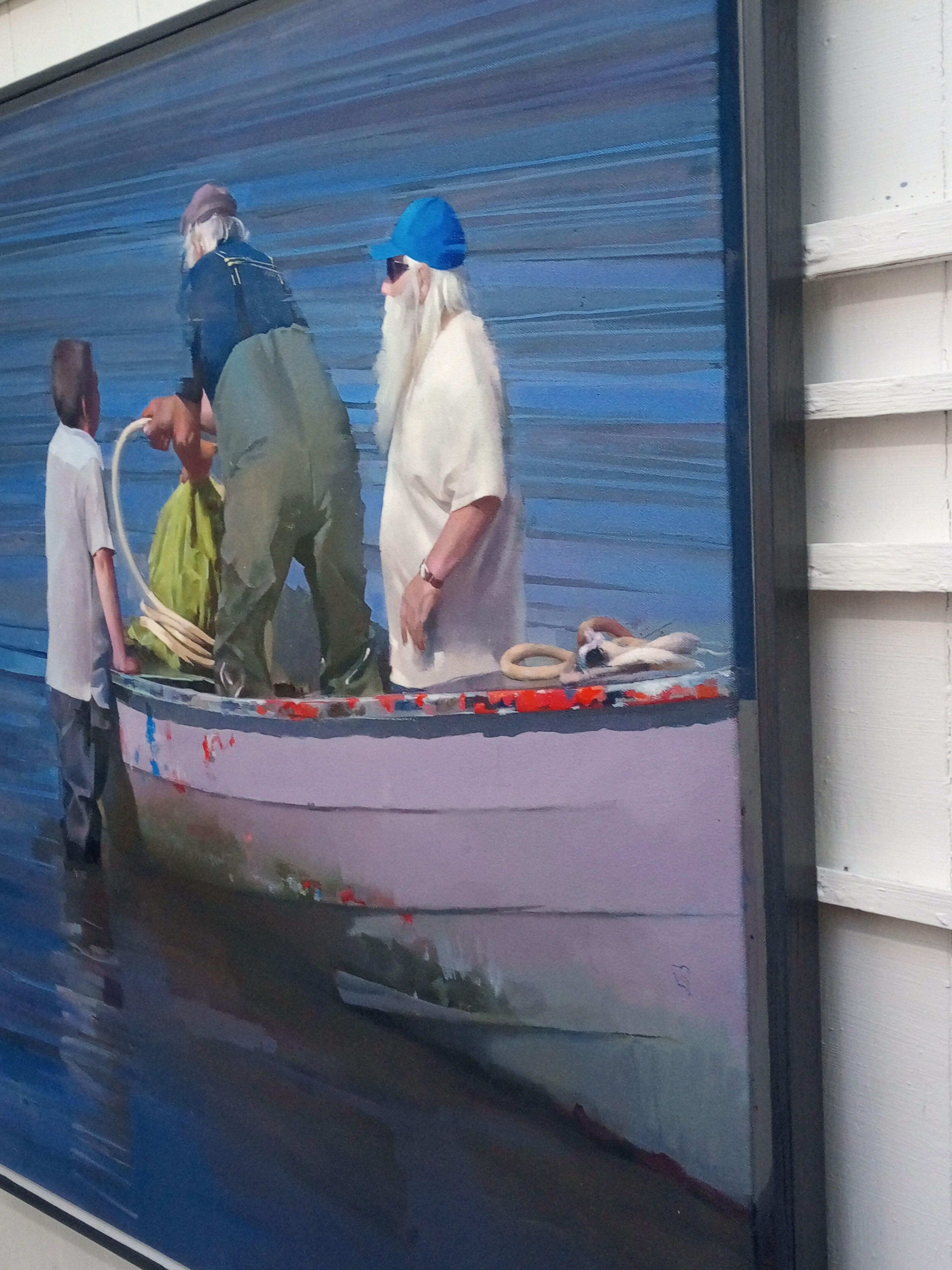 Contemporary Figurative Oil Painting Seascape The Catch Chris Macauley